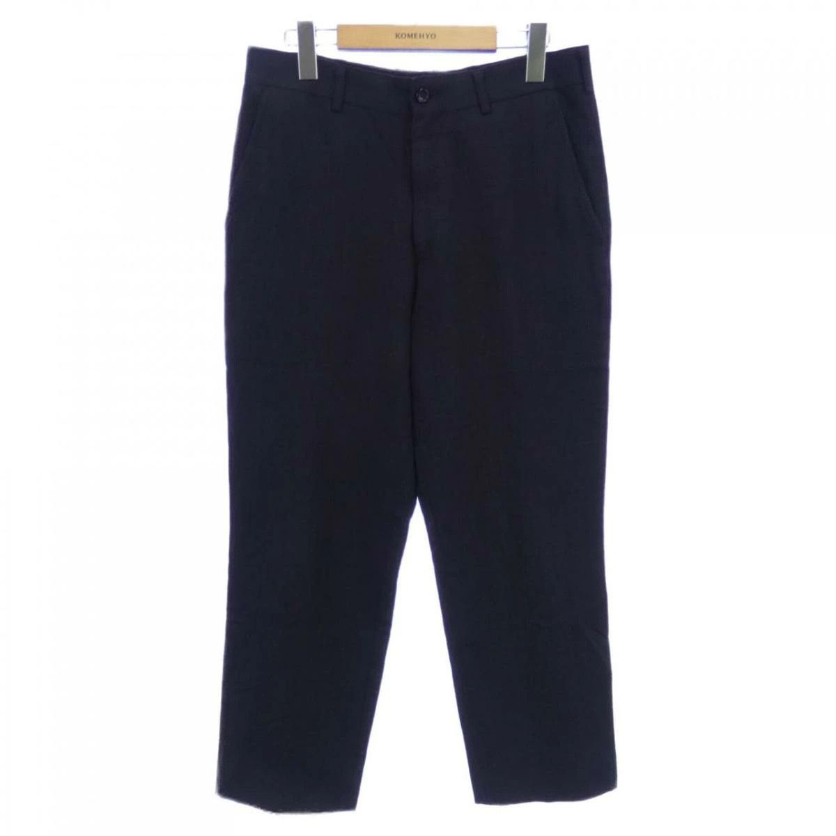 Comme des Garcons Cropped Pants Wool Plain Zipper Full Length Black Size US 32 / EU 48 - 1 Thumbnail