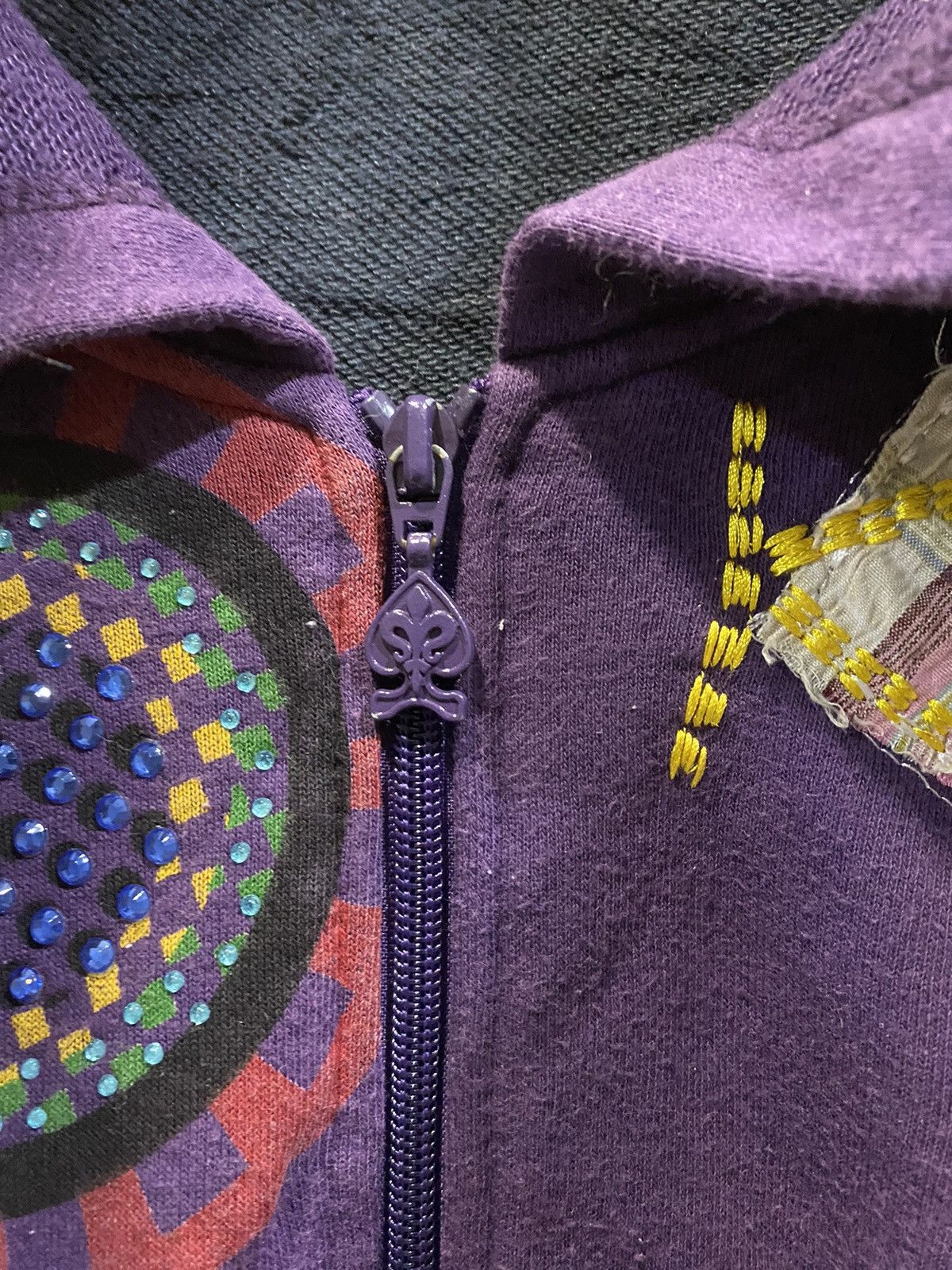 Vintage Clin Delle Postmail Stamp Art Flower FurrHoodie Size US L / EU 52-54 / 3 - 5 Thumbnail