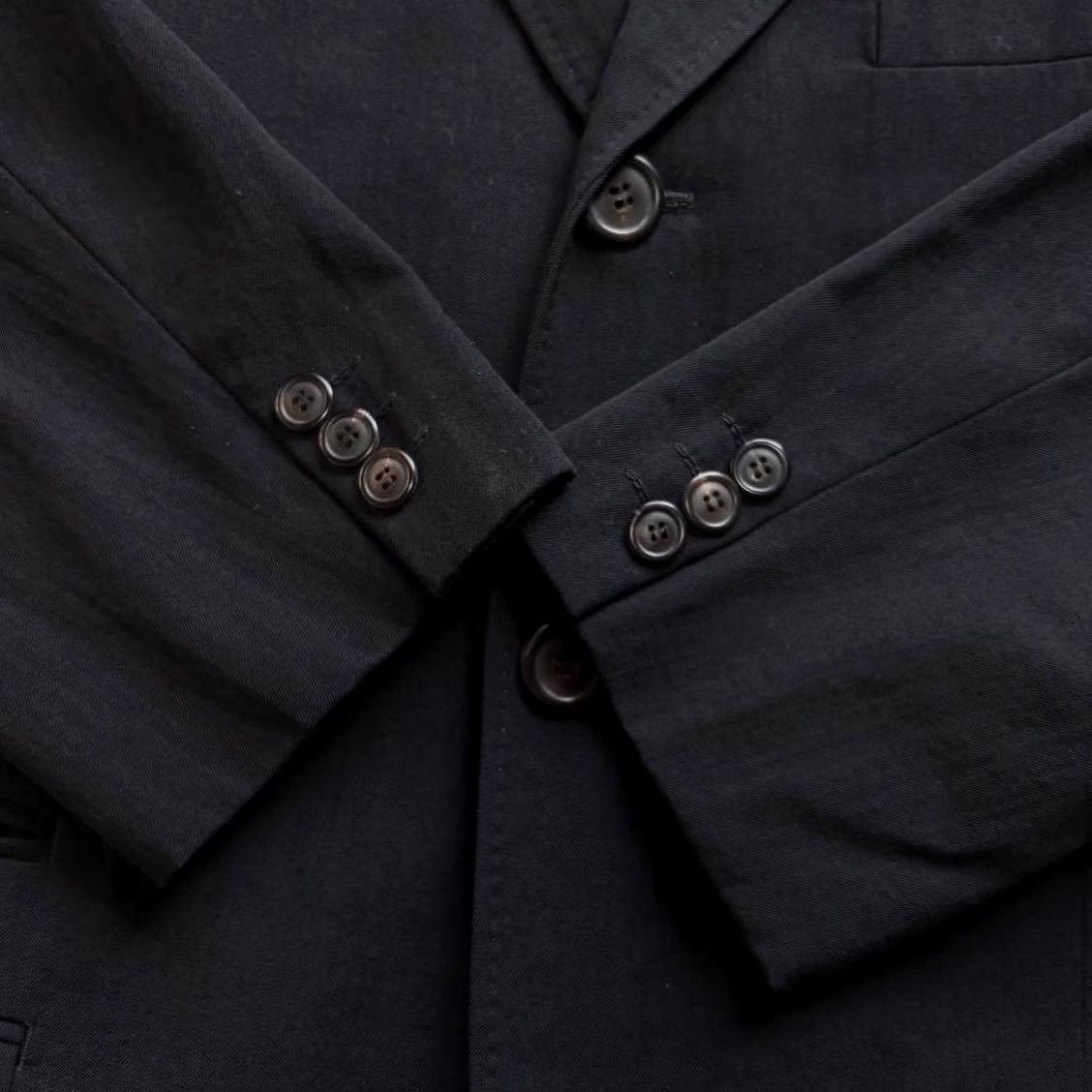 Issey Miyake ISSEY MIYAKE JACKET Wool Gabardine 3-Button Men Black S Used Size US S / EU 44-46 / 1 - 4 Thumbnail