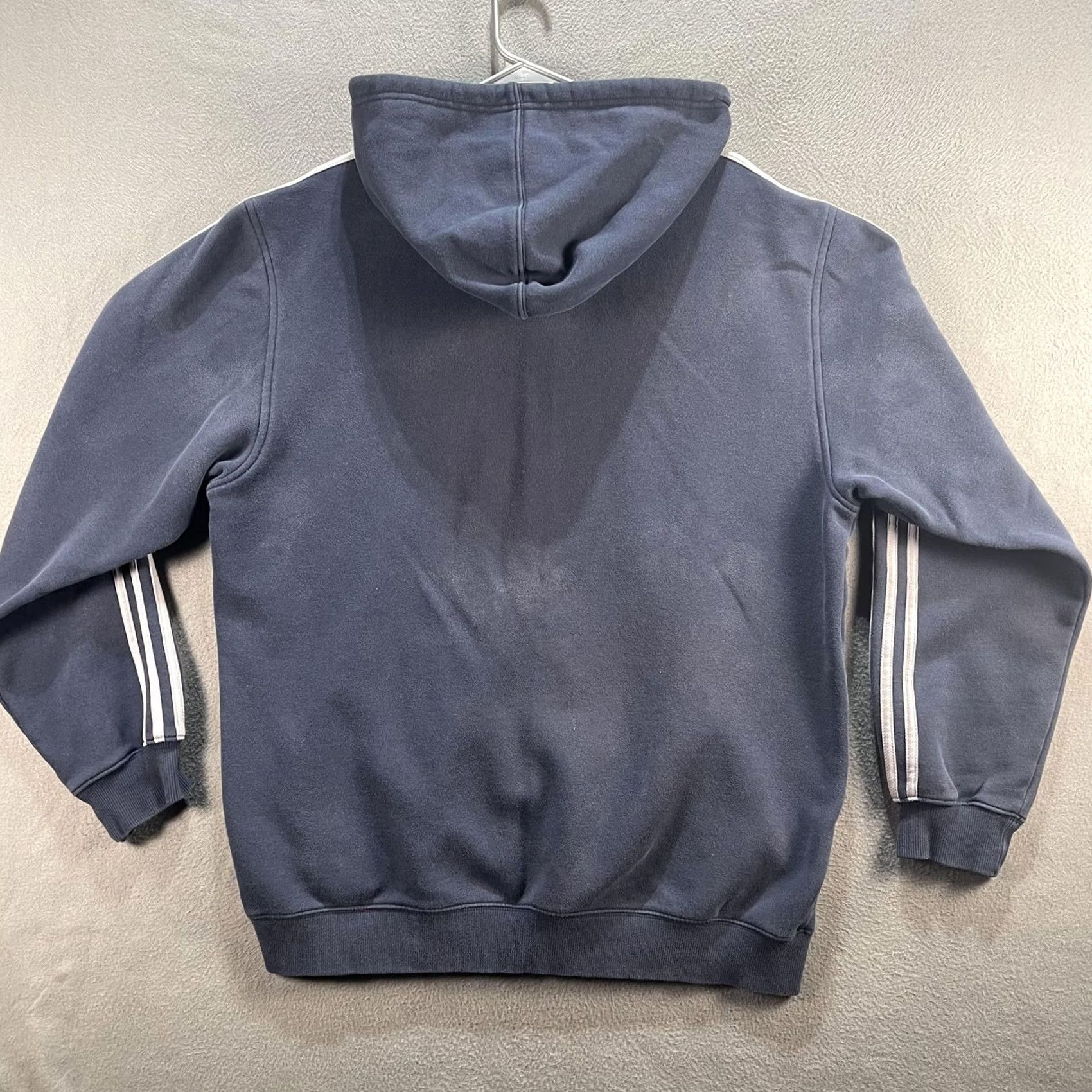 Adidas Adidas Hoodie Mens Large Blue Full Zip 3-Stripes Sweatshirt Athletic Logo Warm Size US L / EU 52-54 / 3 - 2 Thumbnail