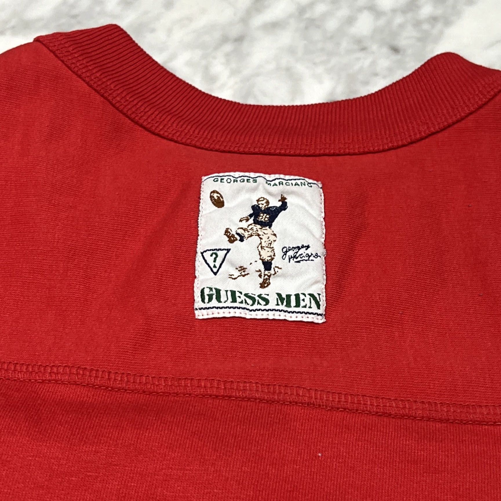 Guess VINTAGE GUESS Men Sweatshirt Crewneck Pullover Long Sleeve Men’s Medium Red Logo US Made Autumn Winter Fall Summer Spring Size US M / EU 48-50 / 2 - 6 Thumbnail