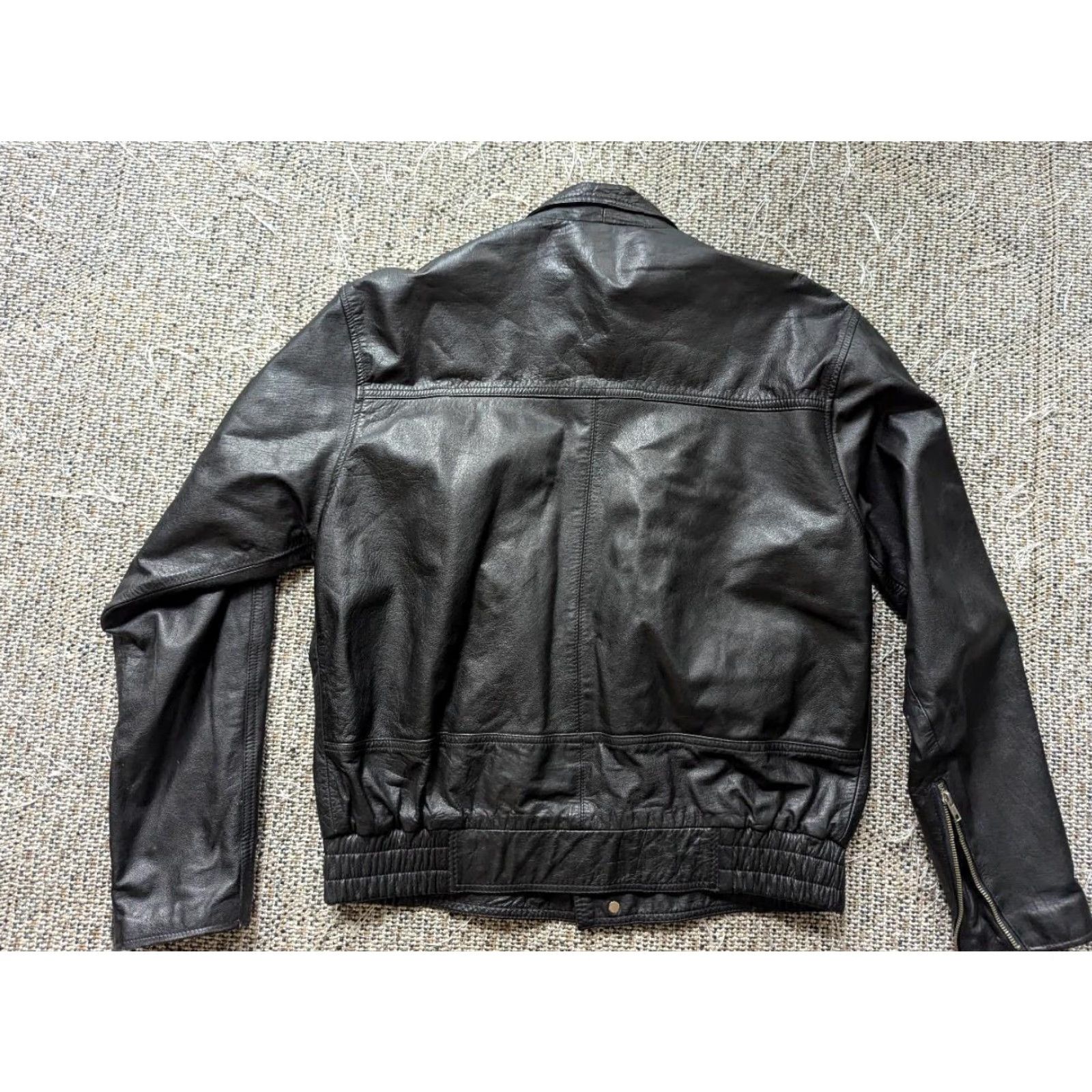 Harley Davidson VINTAGE Harley-Davidson leather XL black BOMBER motorcycle Jacket Mens XL Black Size US XL / EU 56 / 4 - 2 Thumbnail