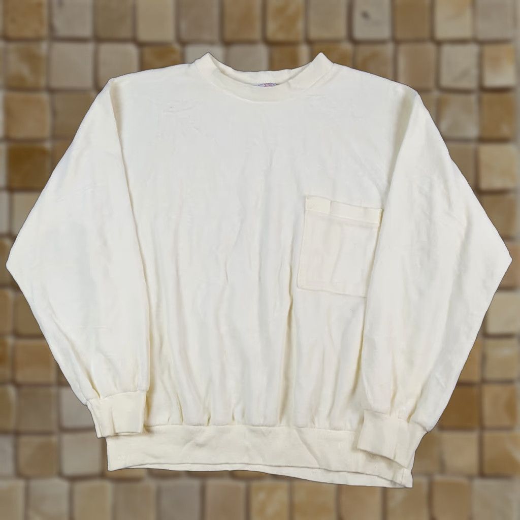 CLOT VINTAGE Land 'n Sea Sweatshirt Crewneck Women’s Size S Yellow 90s Terry Pocket Pullover Size S / US 4 / IT 40 - 1 Thumbnail