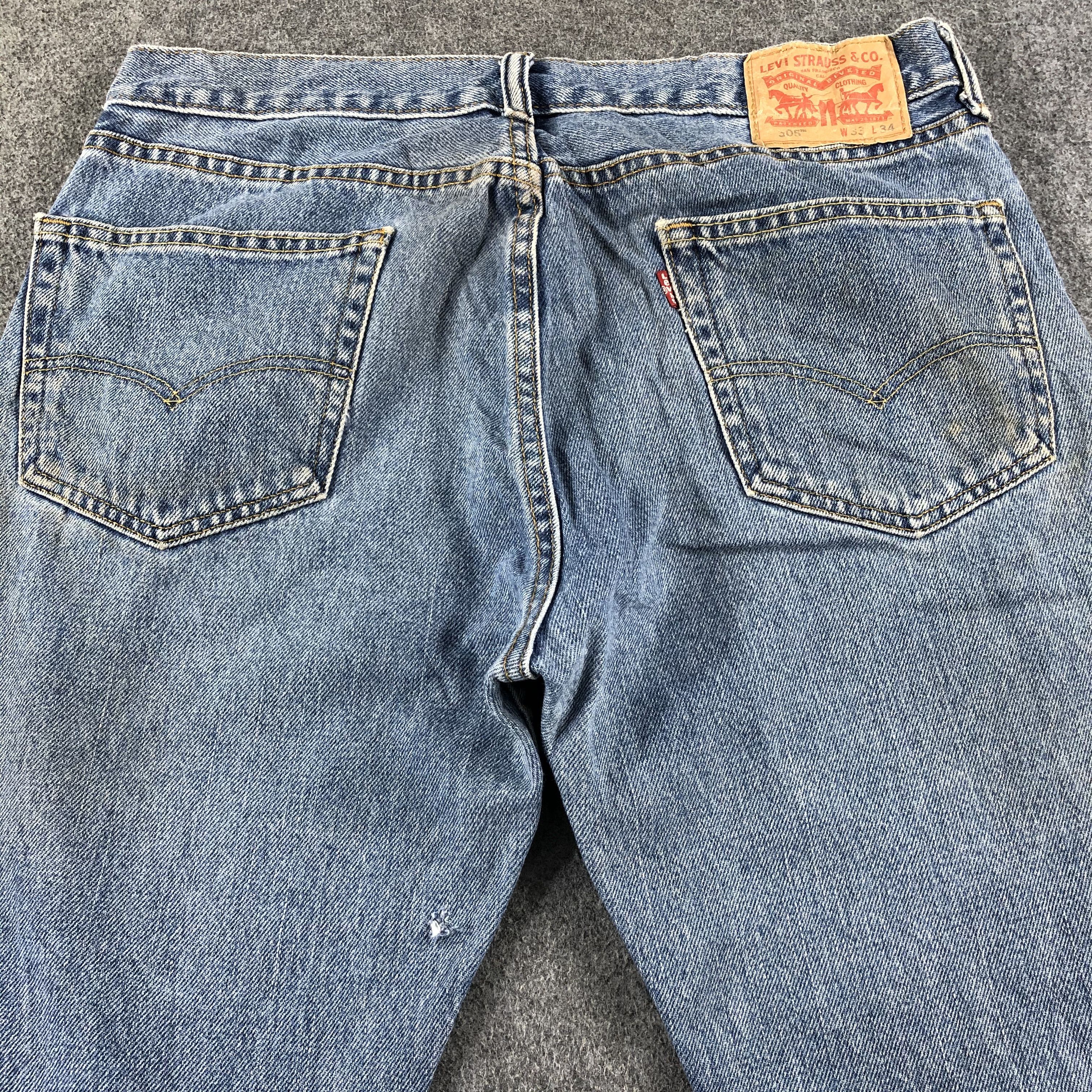 Levi's Vintage Blue Wash Levis 505 Jeans-J2585 Size US 34 / EU 50 - 4 Thumbnail