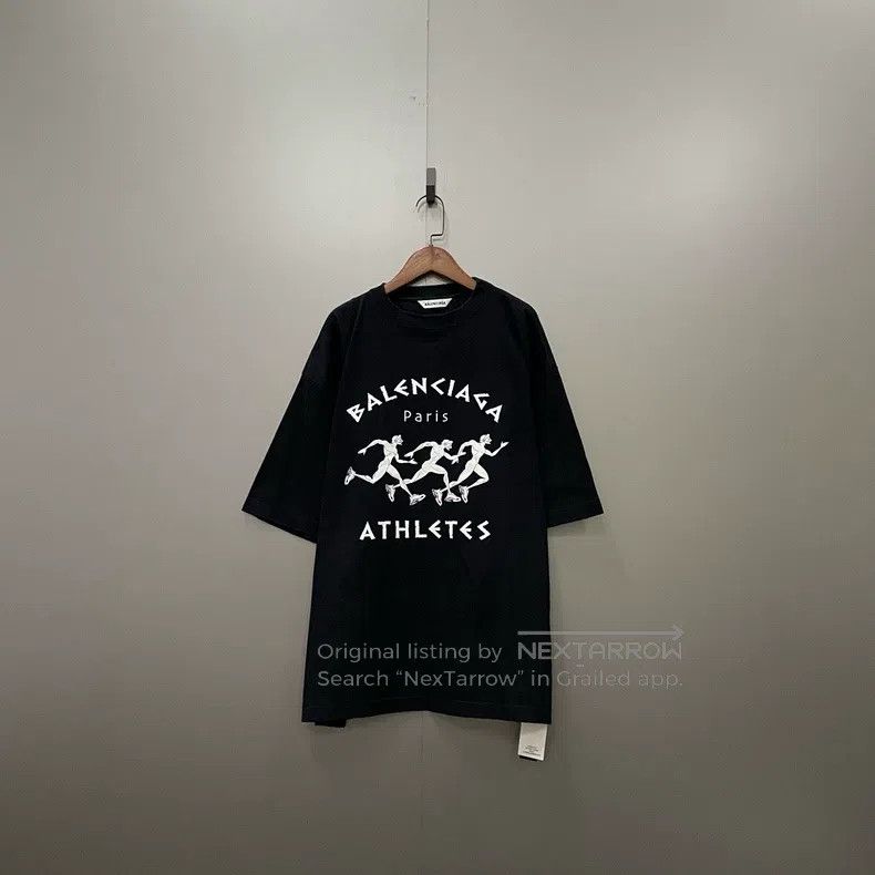 Balenciaga Balenciaga Black Printed Logo Short Sleeve Size US M / EU 48-50 / 2 - 1 Thumbnail