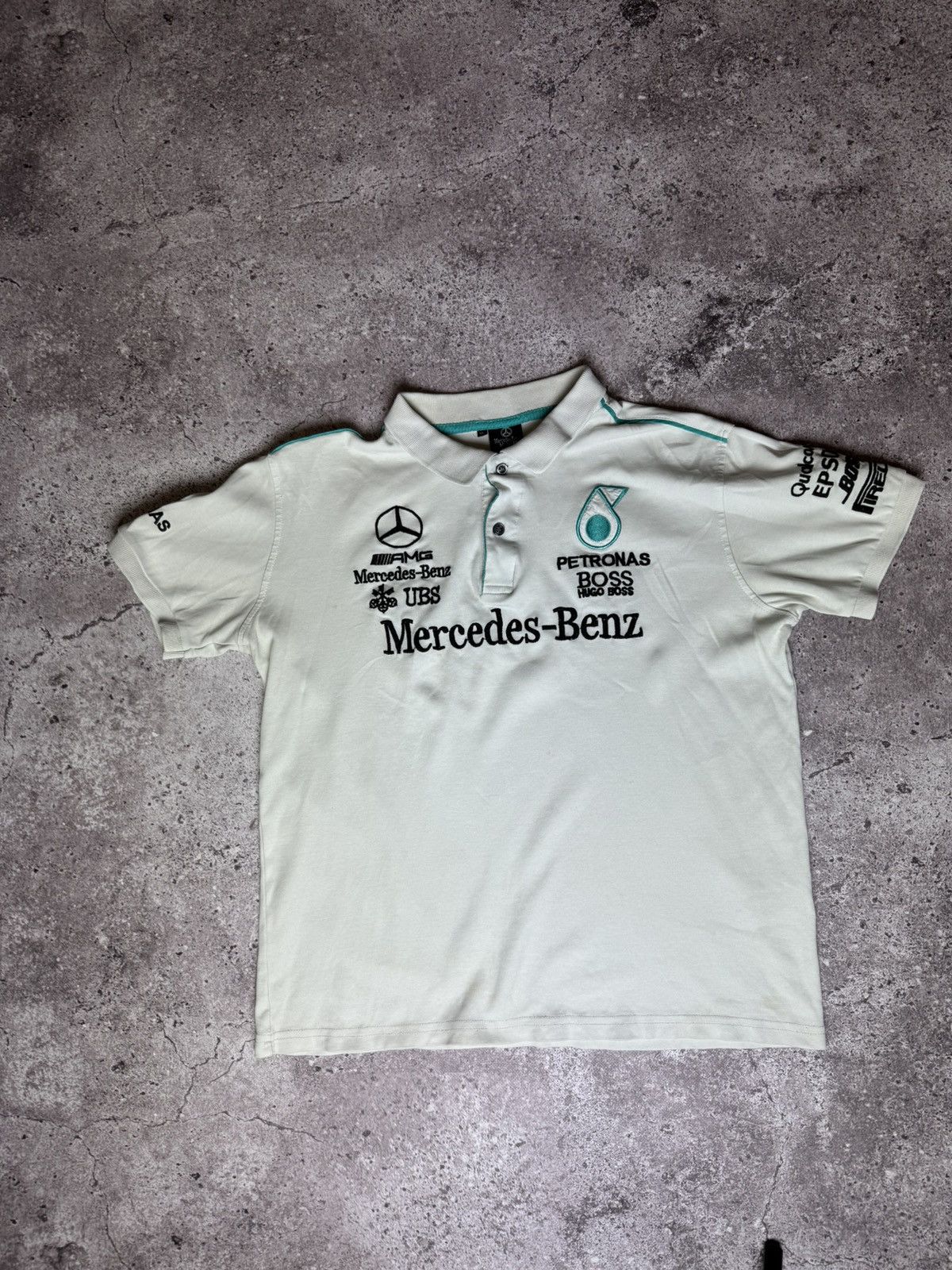 Mercedes-Benz × Vintage Mercedes Benz Hugo Boss Polo T Shirt Racing Size US XL / EU 56 / 4 - 2 Thumbnail