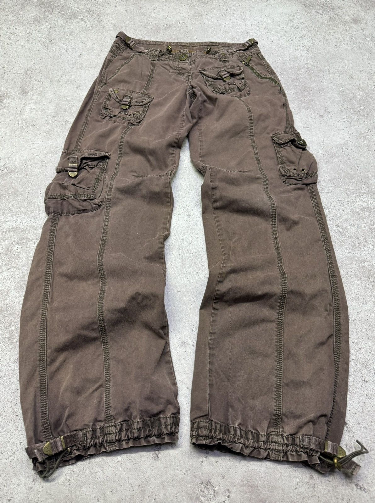Vintage 00s Multi-pocket Faded Pants