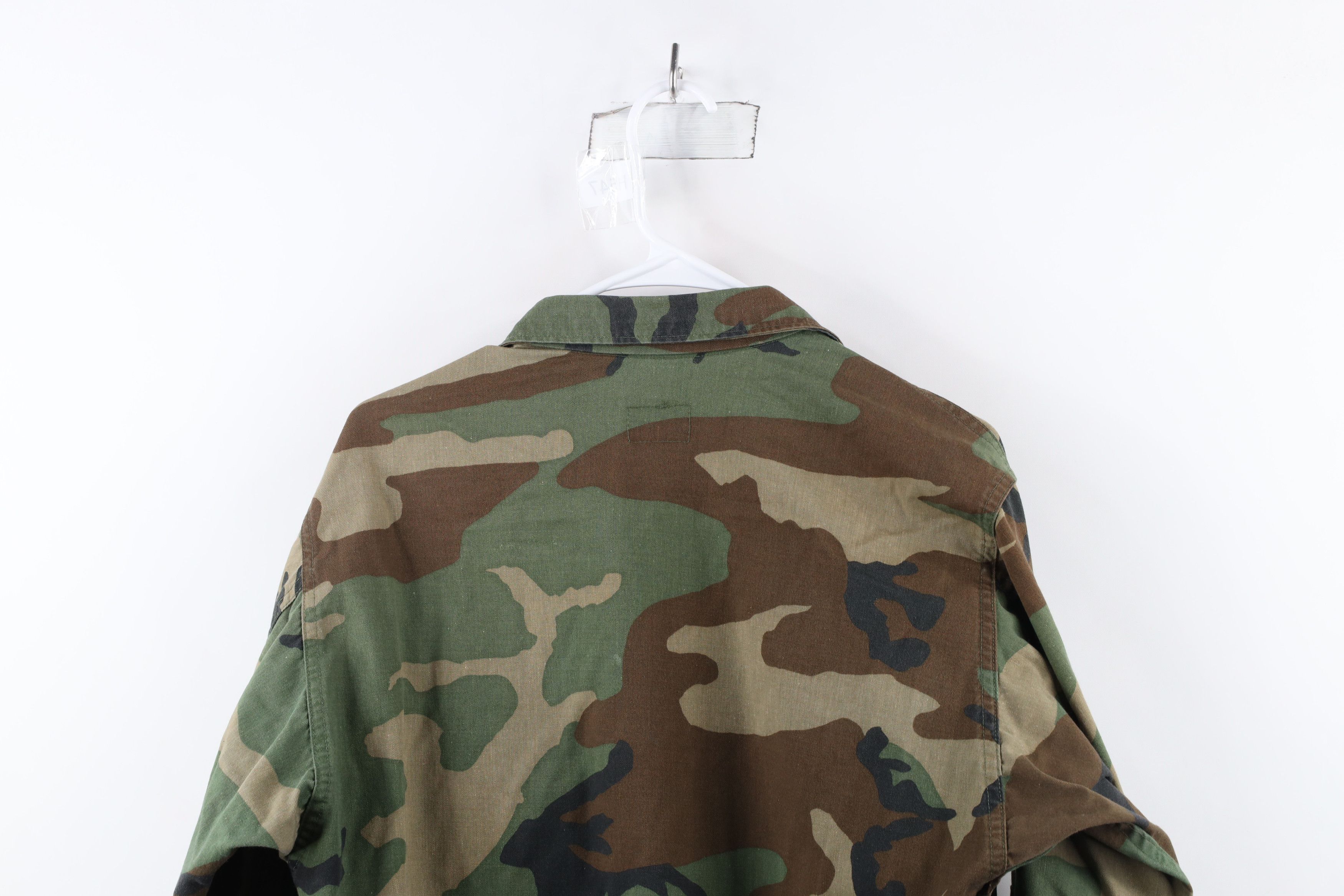 Vintage Vintage 80s Woodland Camouflage Combat Coat Jacket USA Size US S / EU 44-46 / 1 - 14 Thumbnail