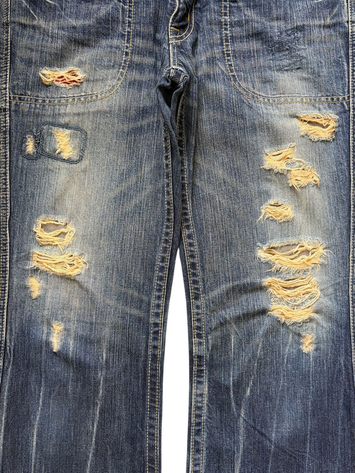 Diesel Vintage Japanese Brand Rusty Wash Distress Flare Jeans Size 31" - 3 Thumbnail