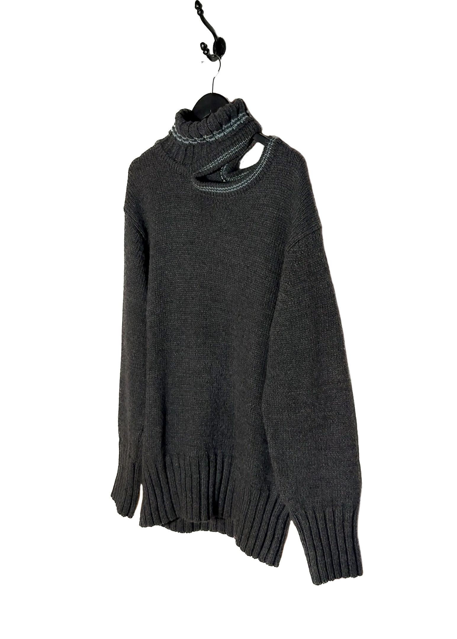 Y/Project Y/Project Double Collar Turtleneck Charcoal Knit Sweater Size S / US 4 / IT 40 - 2 Thumbnail