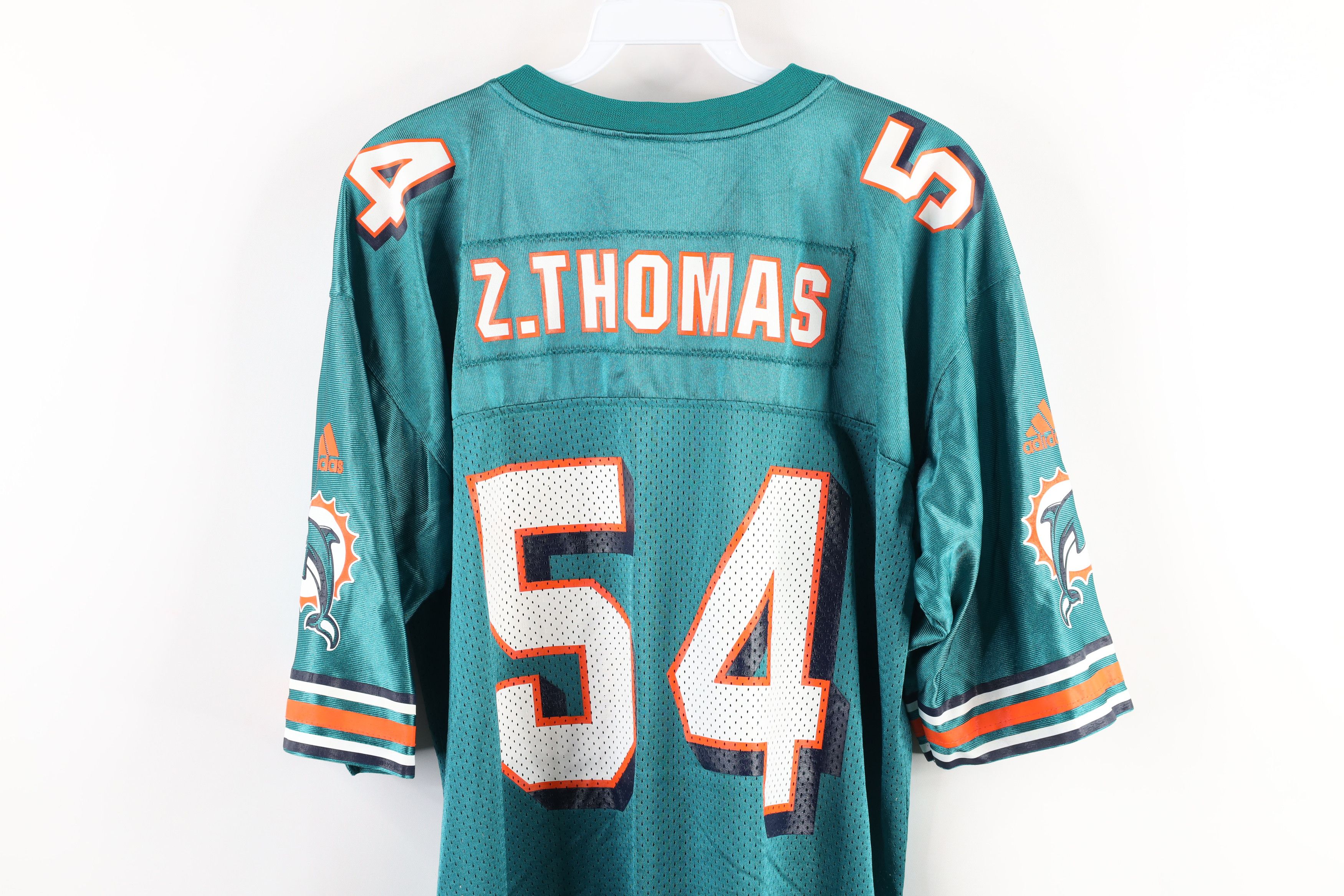 Adidas × Vintage Vintage 90s Adidas Miami Dolphins Football Jersey Teal Size US S / EU 44-46 / 1 - 7 Thumbnail