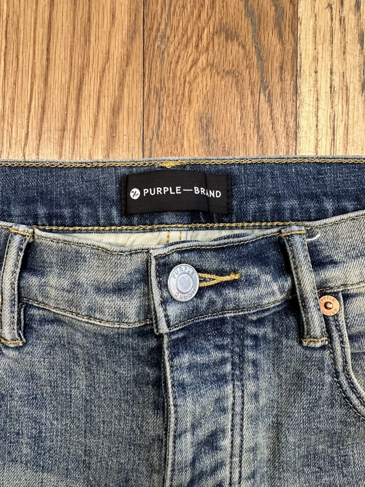 Purple Brand Purple Brand Plain Acid Washed Blue Denim Jeans Size 32 Size US 32 / EU 48 - 3 Thumbnail