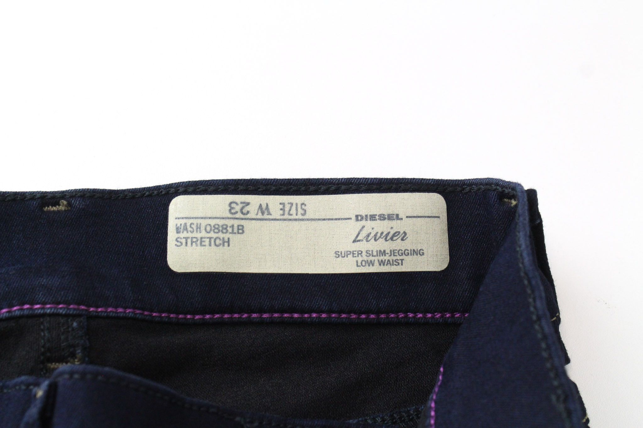 Diesel LIVIER 0881B W23 Blue Stretch Jegging Jeans 69738 Size 23" - 5 Thumbnail