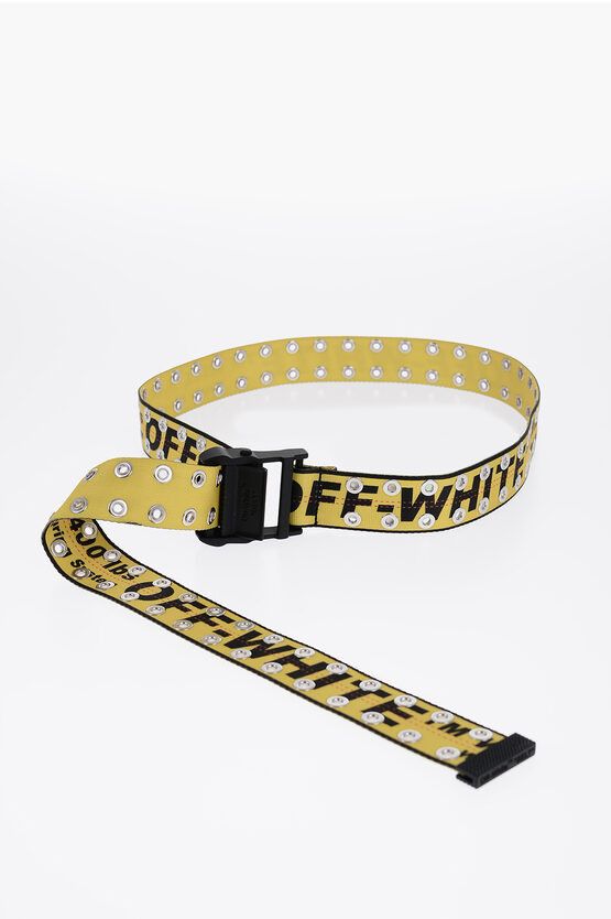 Off-White o1y0225 Size : OS / Logo Fabric Belt in Yellow/Black Size ONE SIZE - 2 Thumbnail