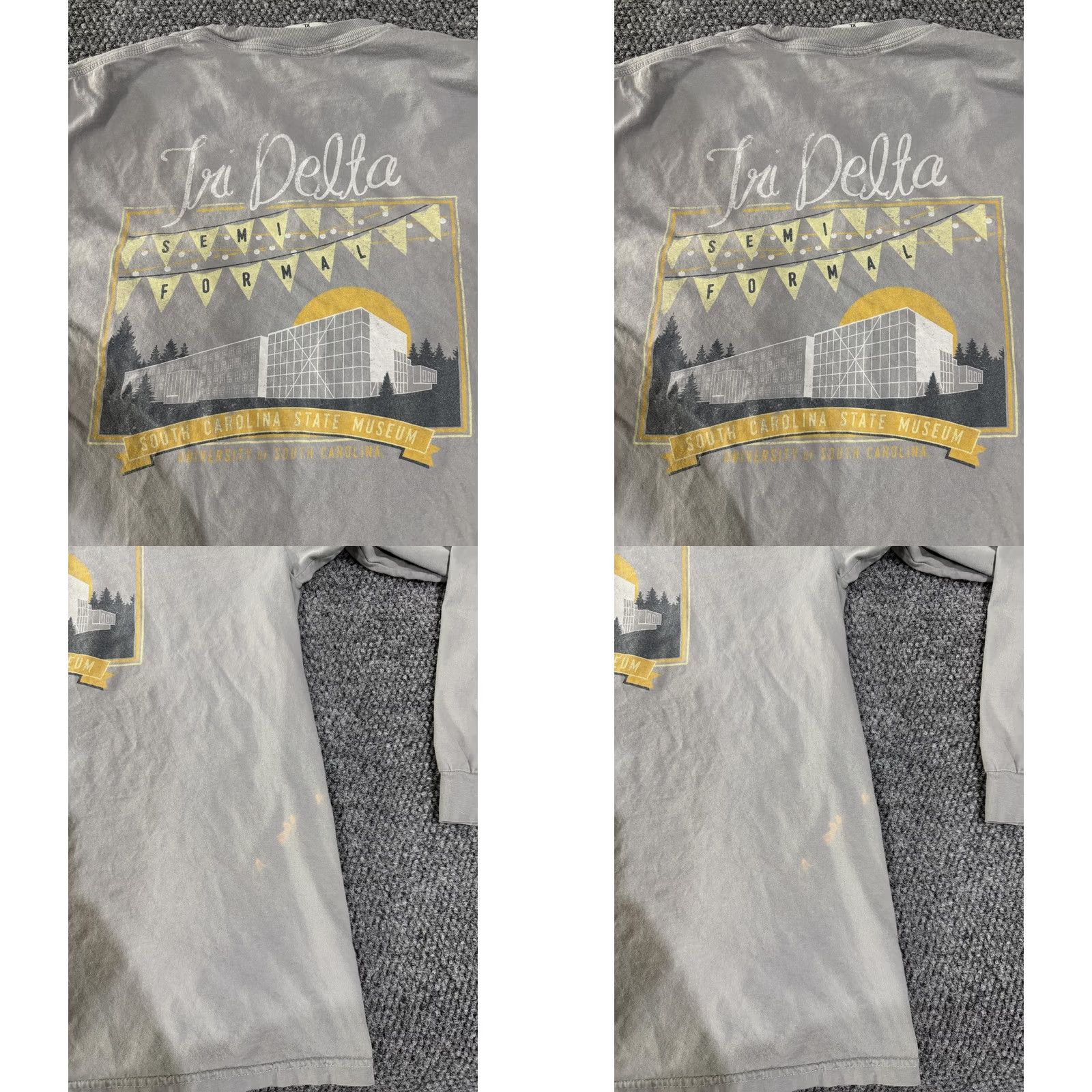 Comfort Colors Comfort Colors Shirt Womens XL Gray Tri Delta Semi Formal Long Sleeve Pocket Top Size XL / US 12-14 / IT 48-50 - 9 Thumbnail