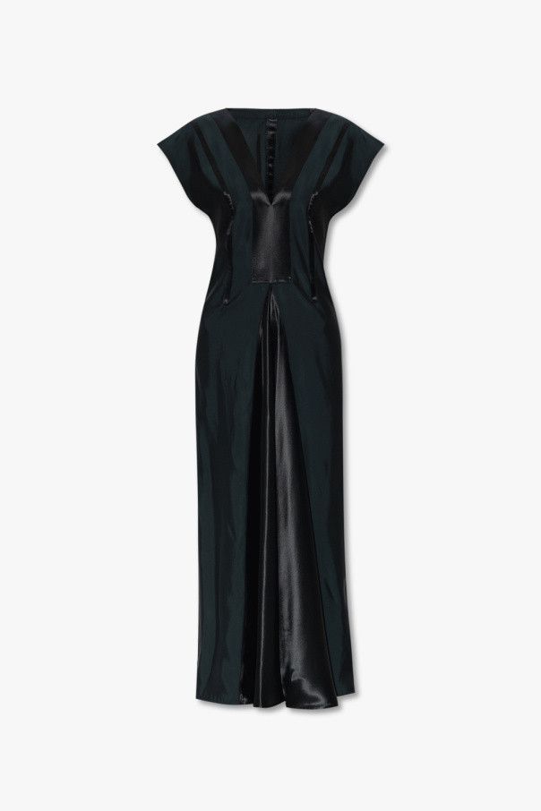 Bottega Veneta o1w1db10825 Satin Fluid Dress in Camping Size XS / US 0-2 / IT 36-38 - 1 Thumbnail