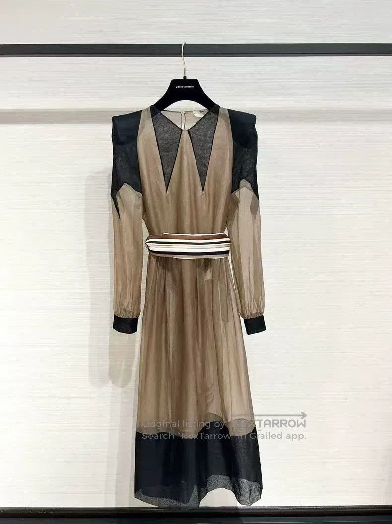 Fendi Fendi Two-Piece Long Sleeve Dress Set Size XS / US 0-2 / IT 36-38 - 3 Thumbnail