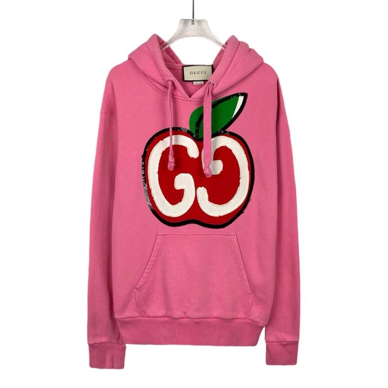 Gucci Gucci Pink double G apple sequin printed hooded cotton long Size US XS / EU 42 / 0 - 1 Thumbnail