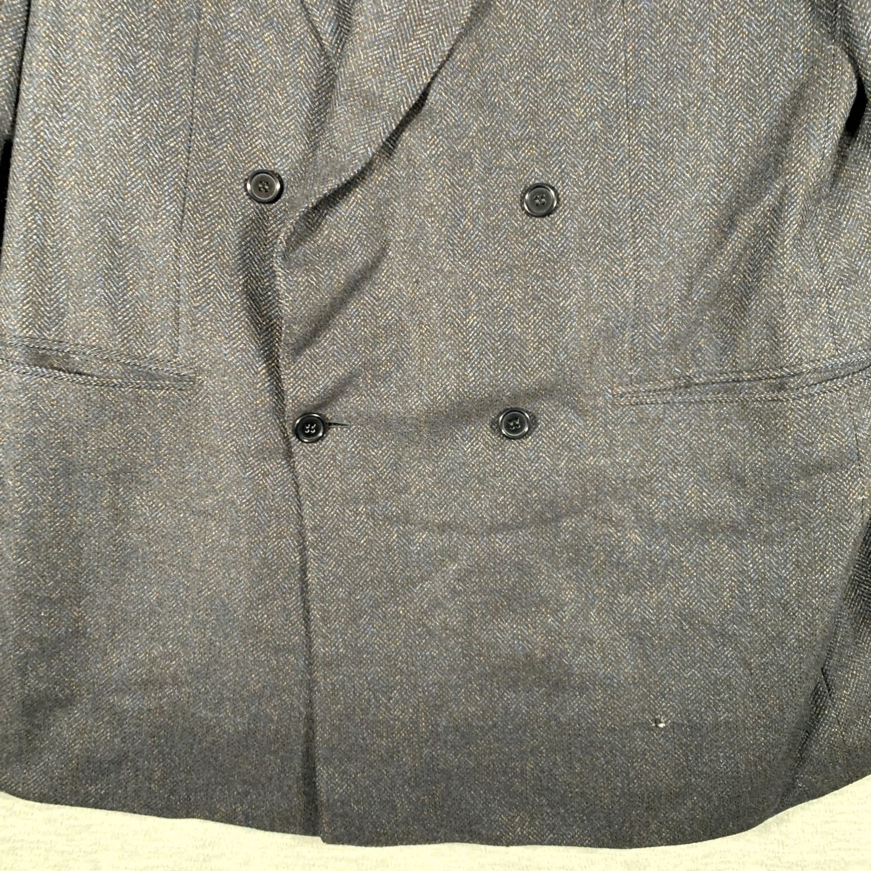 Brioni Brioni Sport Coat Mens 42 Herringbone Wool Cashmere Double-Breasted Italy Tweed Six-Button Peak Lapel Business Formal Wedding Blazer Jacket Size 42R - 3 Thumbnail