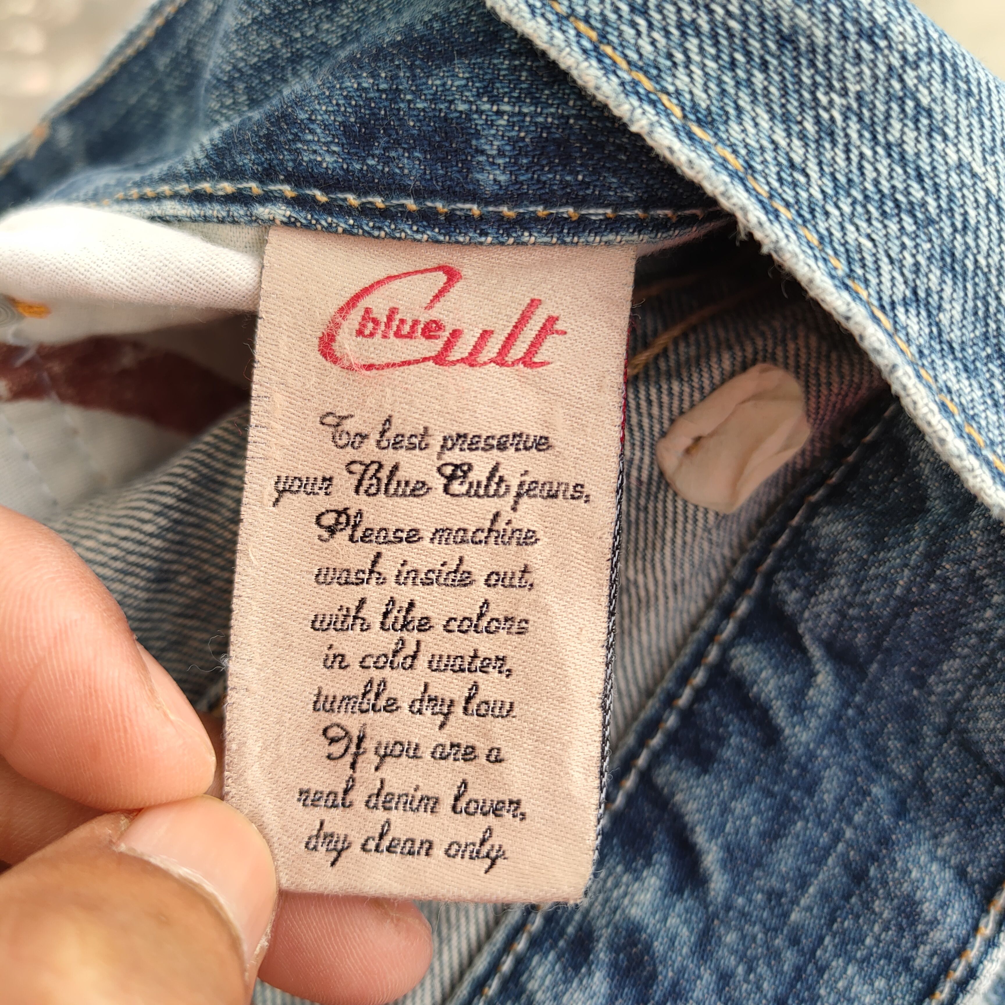Japanese Brand FLARE VINTAGE BLUE CULT FADED DENIM JEANS PANTS Size US 31 - 14 Thumbnail