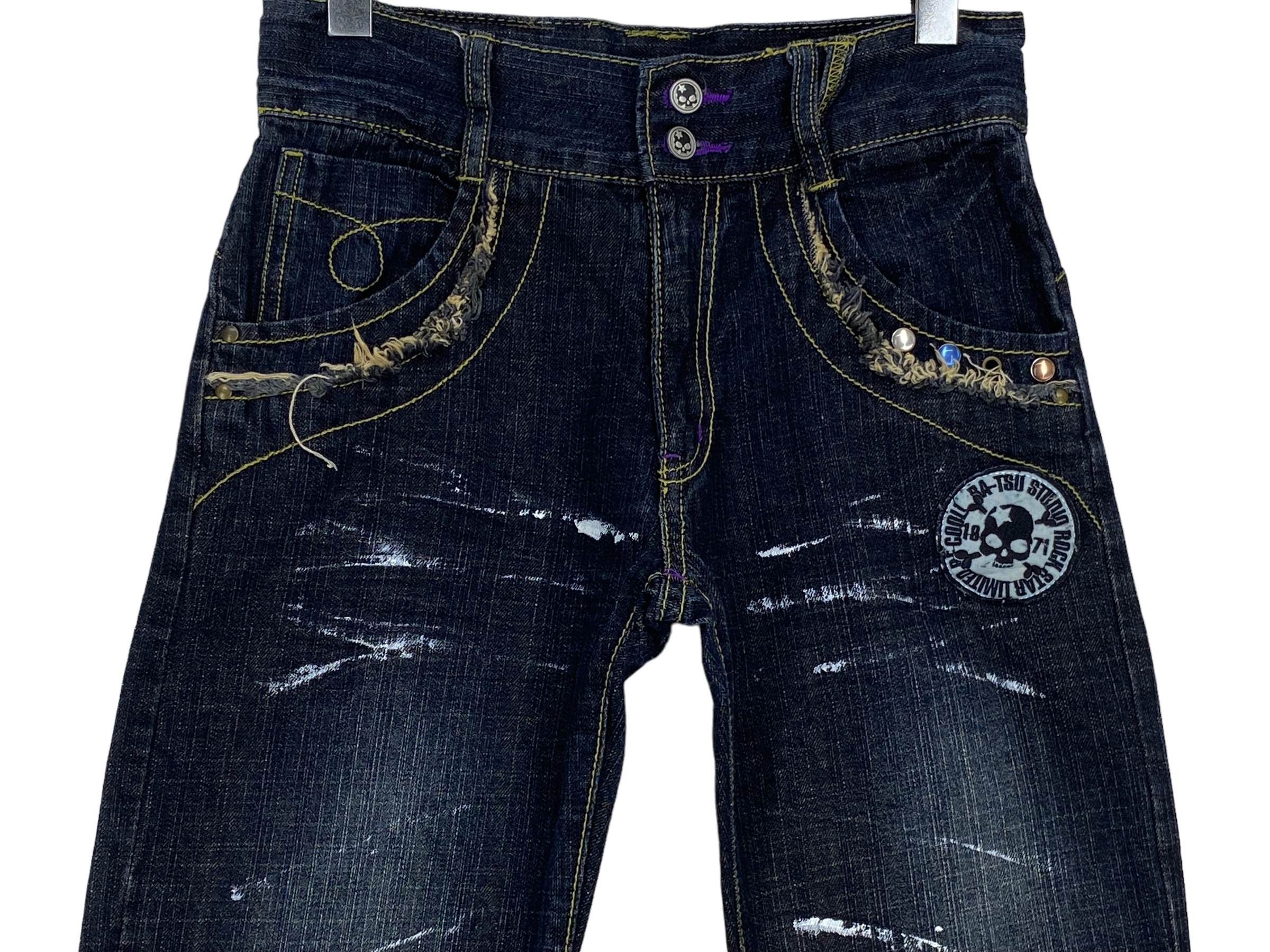 Japanese Brand Batsu Jeans Japanese Jeans Spellout Print Jeans Size US 28 / EU 44 - 3 Thumbnail