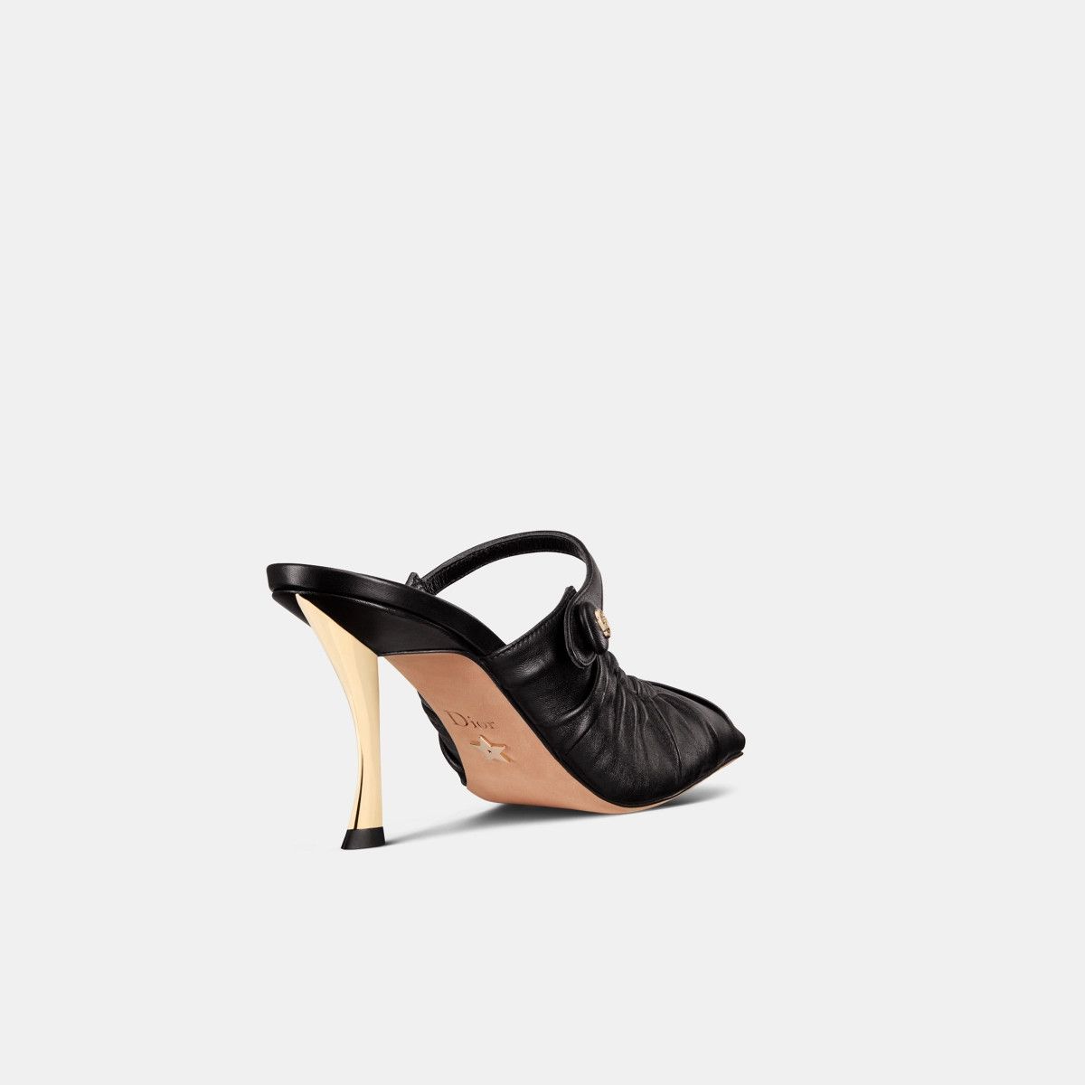Dior o1w1db11024 D-Fame Heeled Mule in Black Size US 6 / IT 36 - 3 Thumbnail