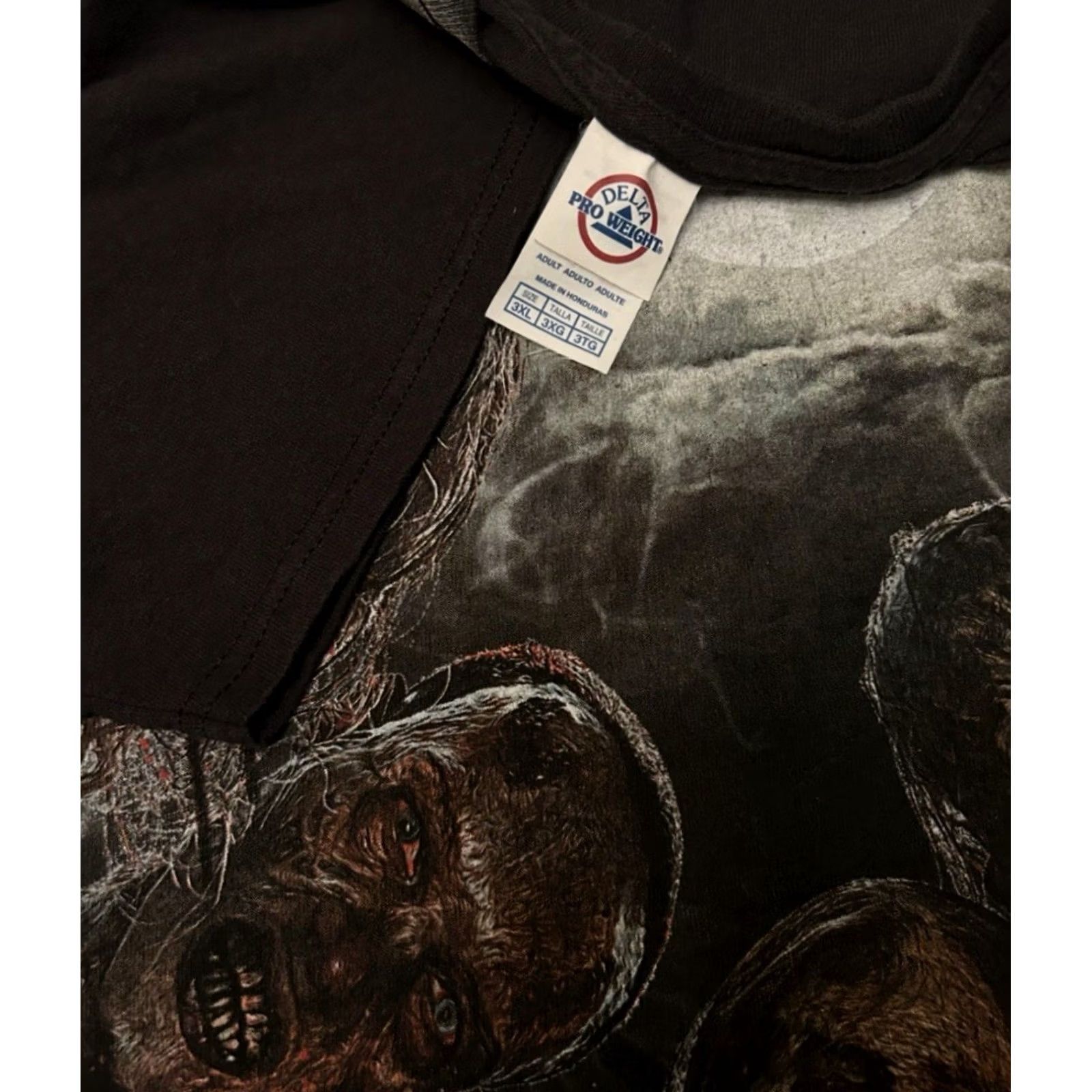 Gloverall VINTAGE Walking Dead Zombie All Over Print Shirt Mens 3XL Black Short Sleeve Horror Y2K 2015 Mens Size US XXL / EU 58 / 5 - 2 Thumbnail