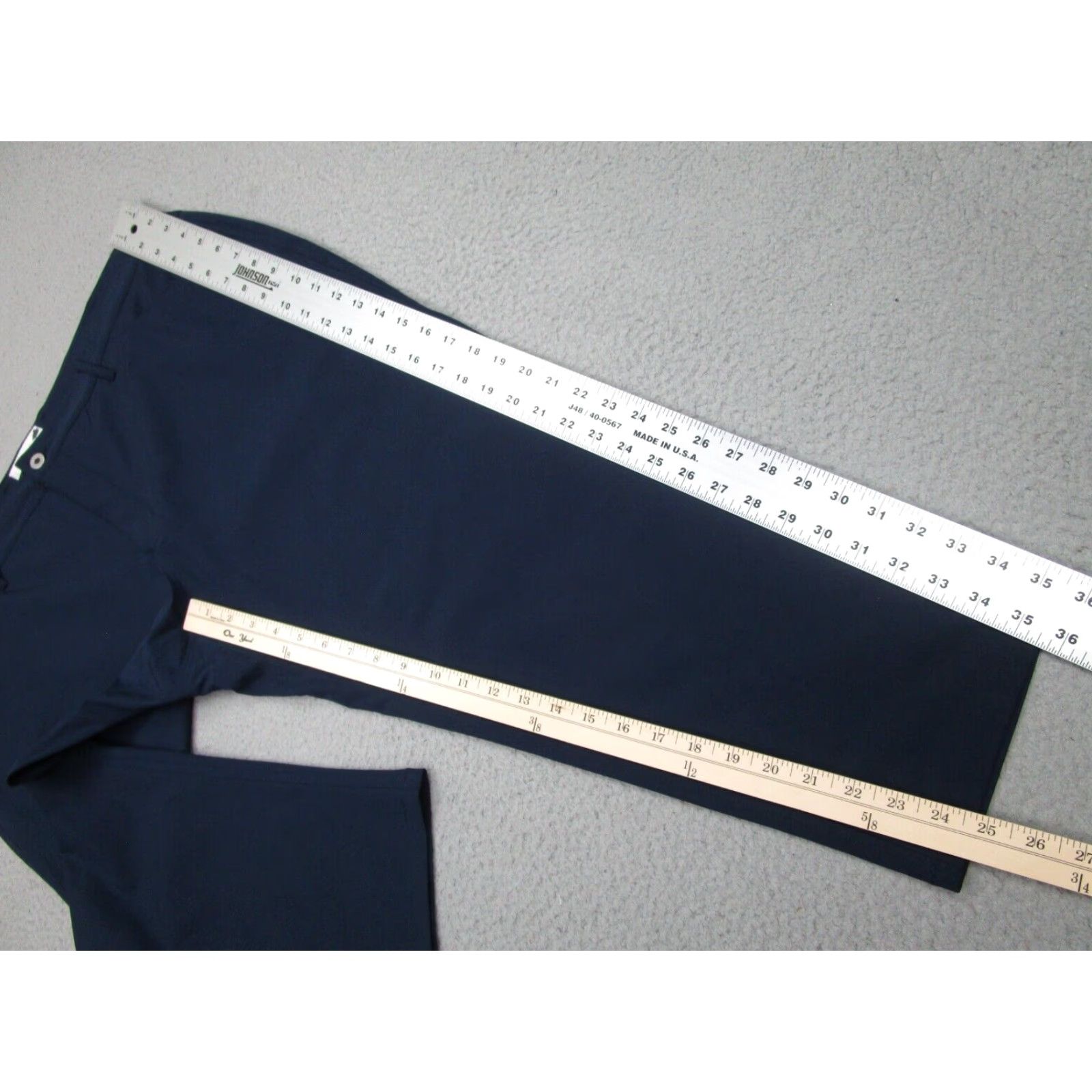Vintage Sene Pants Mens 42 Short Blue Soho Flex Tech Stretch Performance Dress Slacks Size US 42 / EU 58 - 2 Thumbnail