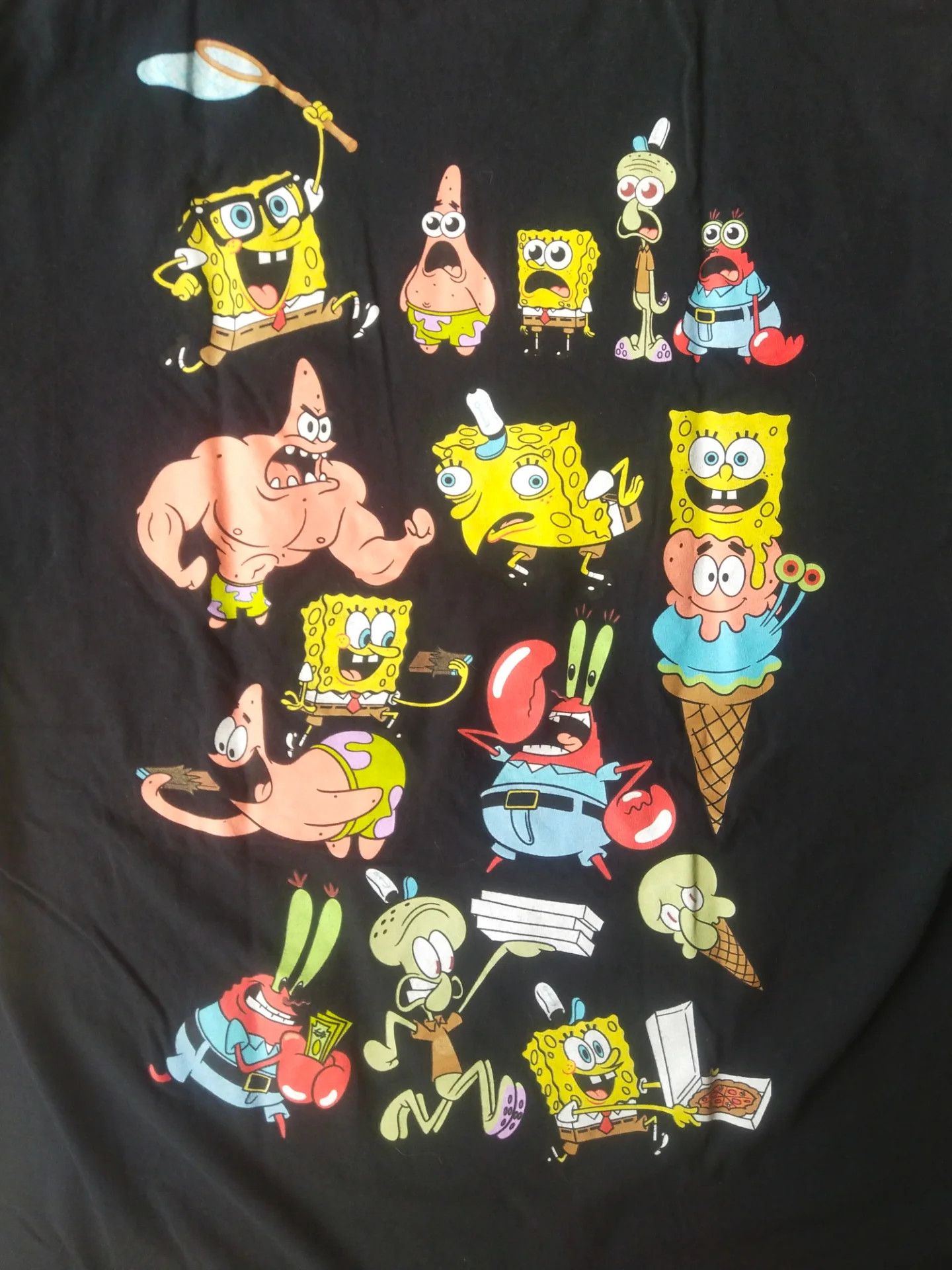 Nickelodeon SpongeBob SquarePants Moments Graphic Black Cartoon Tee Size US XL / EU 56 / 4 - 2 Thumbnail