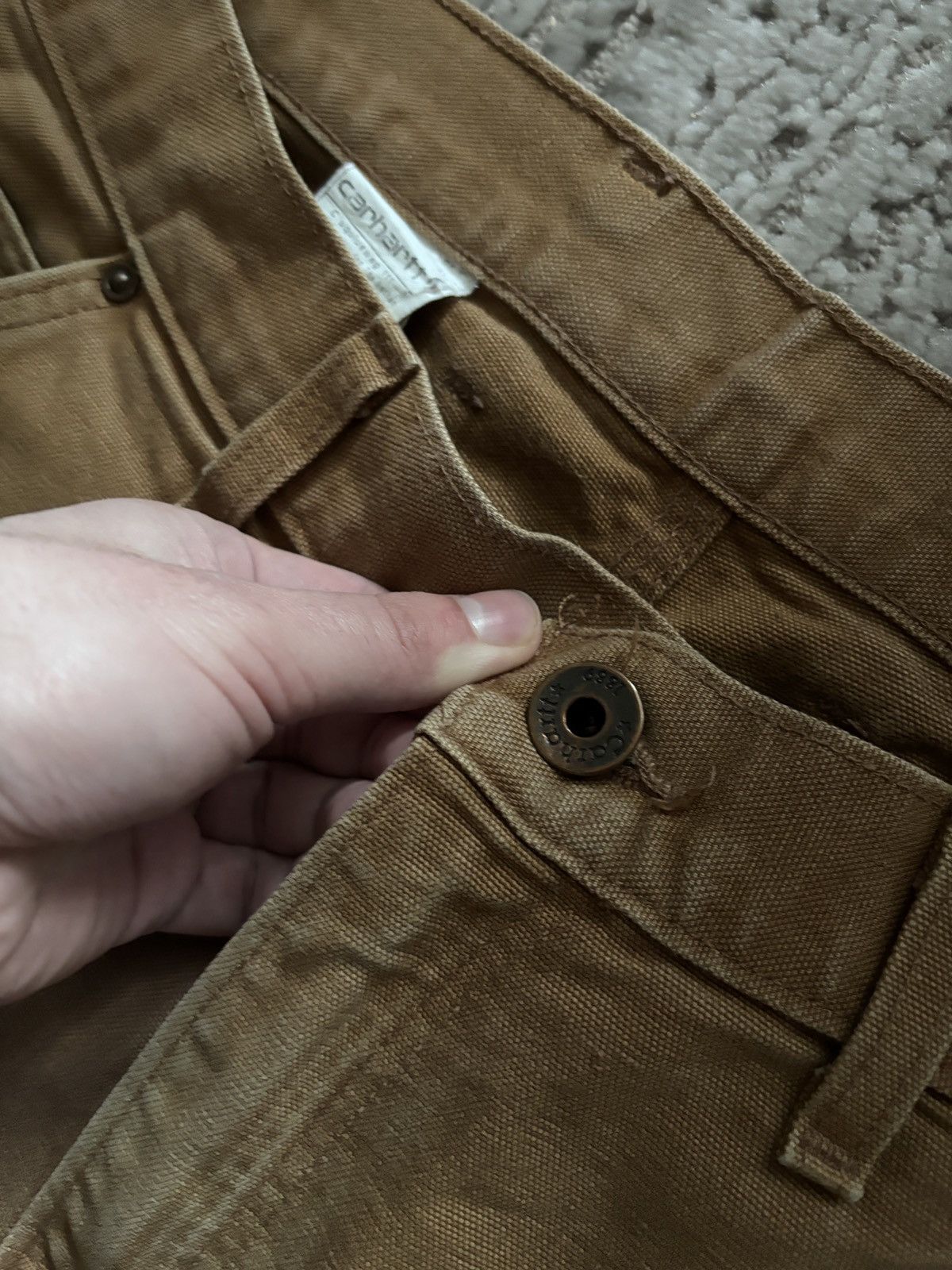 Carhartt Carhartt Vintage Brown Double knee carprenter pants Size US 34 / EU 50 - 8 Thumbnail