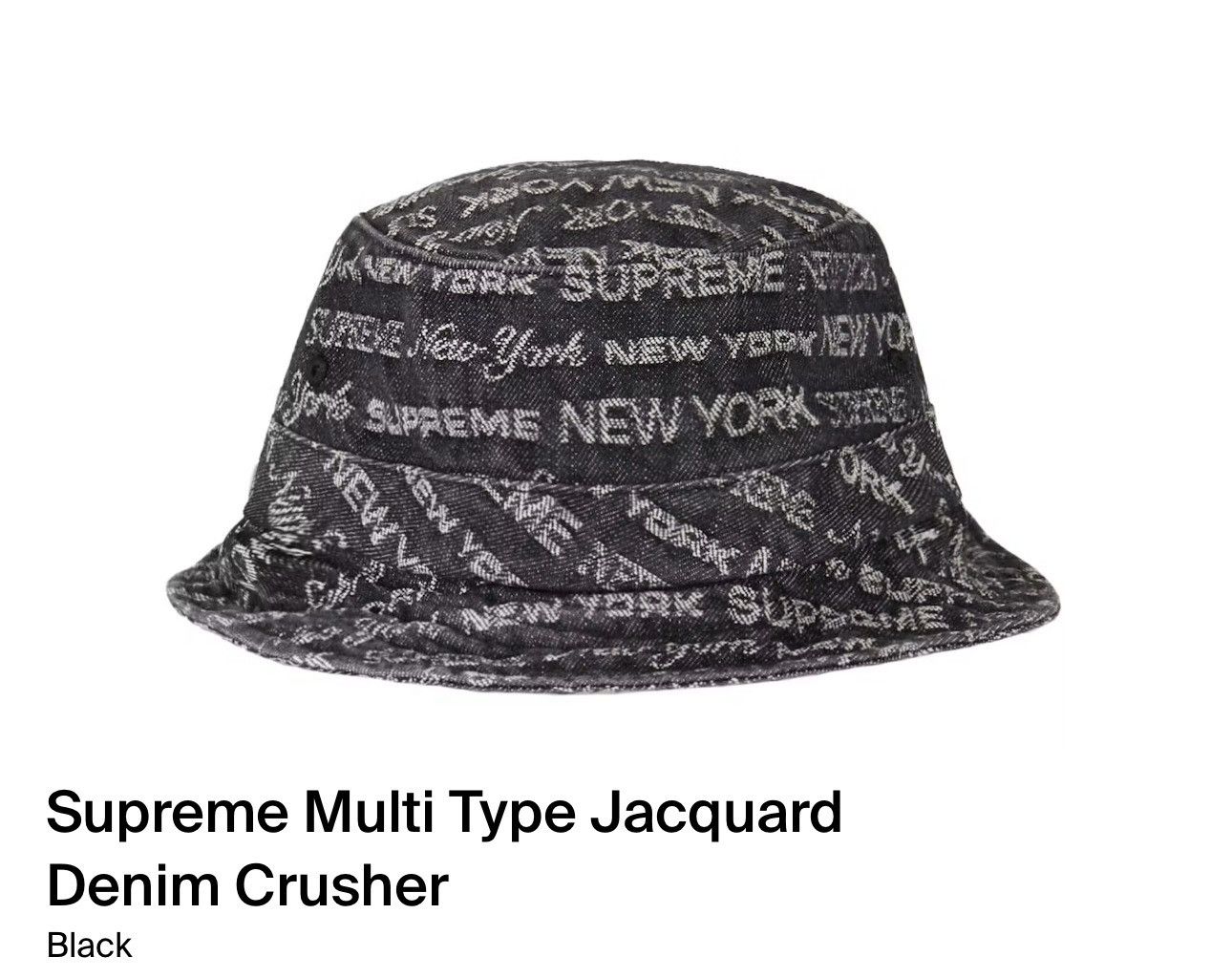 Supreme Supreme multi type jacquard denim crusher Size ONE SIZE - 1 Thumbnail