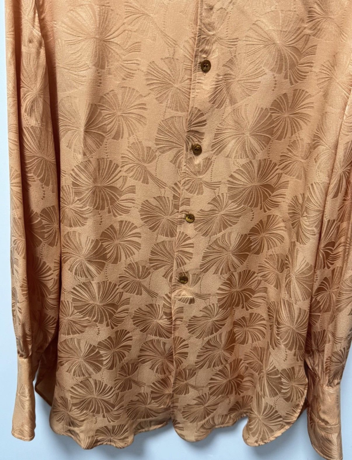 Saint Laurent Paris Saint Laurent 21SS Runway Silk All-Over Hibiscus Print Shirt Size US M / EU 48-50 / 2 - 3 Thumbnail