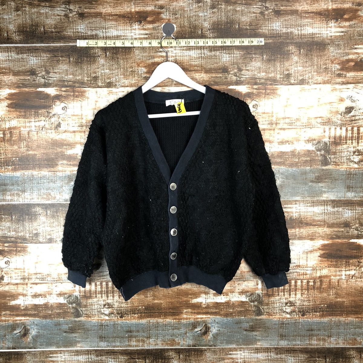 Rocio Black Cardigan Knitwear vintage #A2052