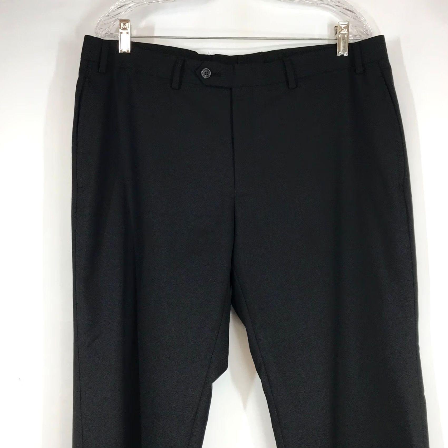 Ralph Lauren Lauren Ralph Lauren Mens Dress Pants Black Flat Front Trousers 36W 29L Solid Dress Pants Mens Size US 36 / EU 52 - 2 Thumbnail