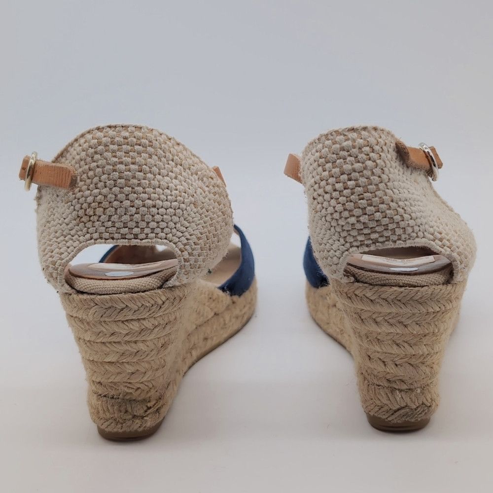 Designer Kanna Spain Espadrilles Sz 7.5 Elegant Blue Wedge Sandals Size US 7.5 / IT 37.5 - 7 Thumbnail