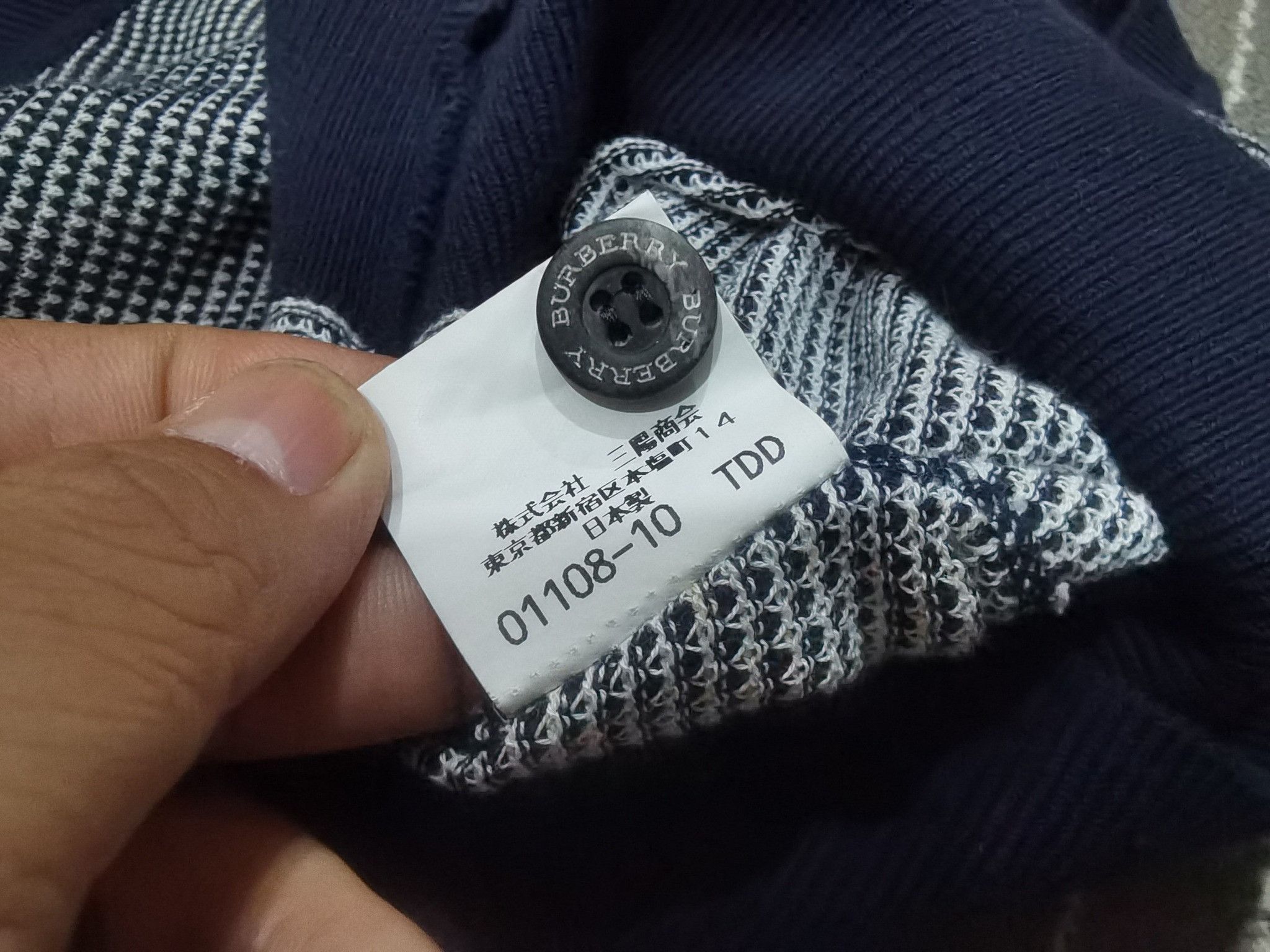 Burberry BURBERRY GOLF cardigan unisex M 7218 Size 36R - 7 Thumbnail