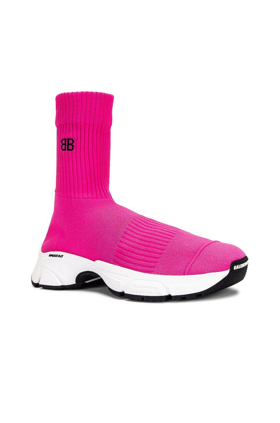 Balenciaga o1y0625 Hi-Top Sneakers in Fuchsia/White Size US 7 / IT 37 - 2 Thumbnail