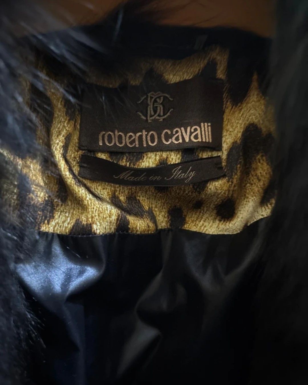 Roberto Cavalli BLACK FOX FUR PADDED COAT JACKET Size M / US 6-8 / IT 42-44 - 3 Thumbnail