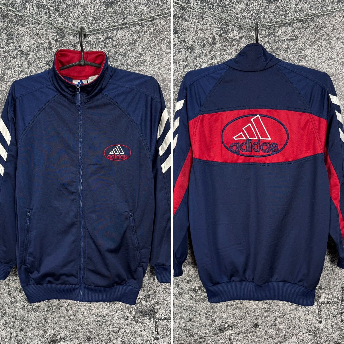 Adidas Adidas Vintage 90s Track Jacket Big Logo Retro Style Size S Size US S / EU 44-46 / 1 - 1 Thumbnail