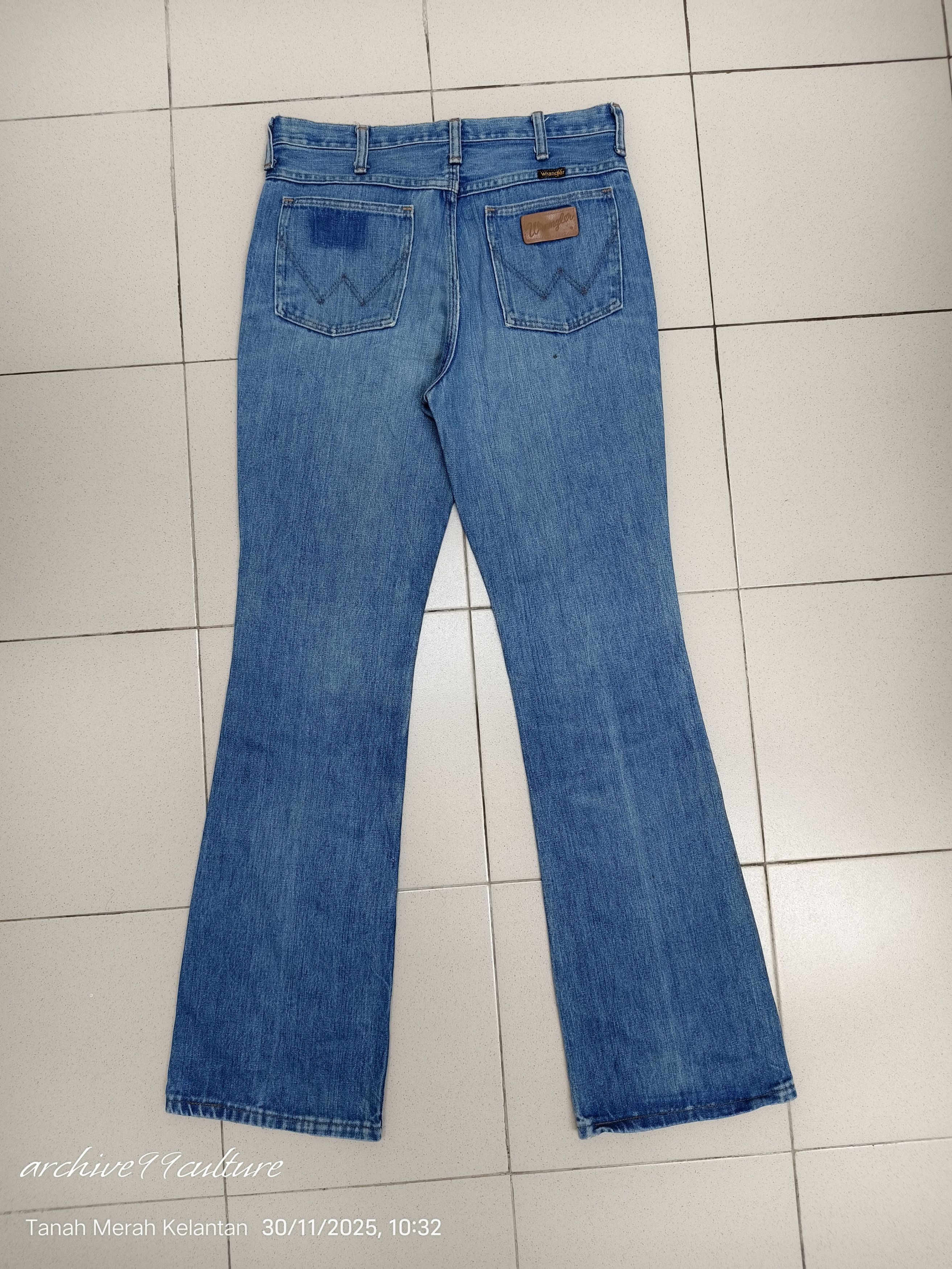 Wrangler Vintage 60's 70's IDEAL zipper triple stitch flare jeans Size US 32 / EU 48 - 2 Thumbnail