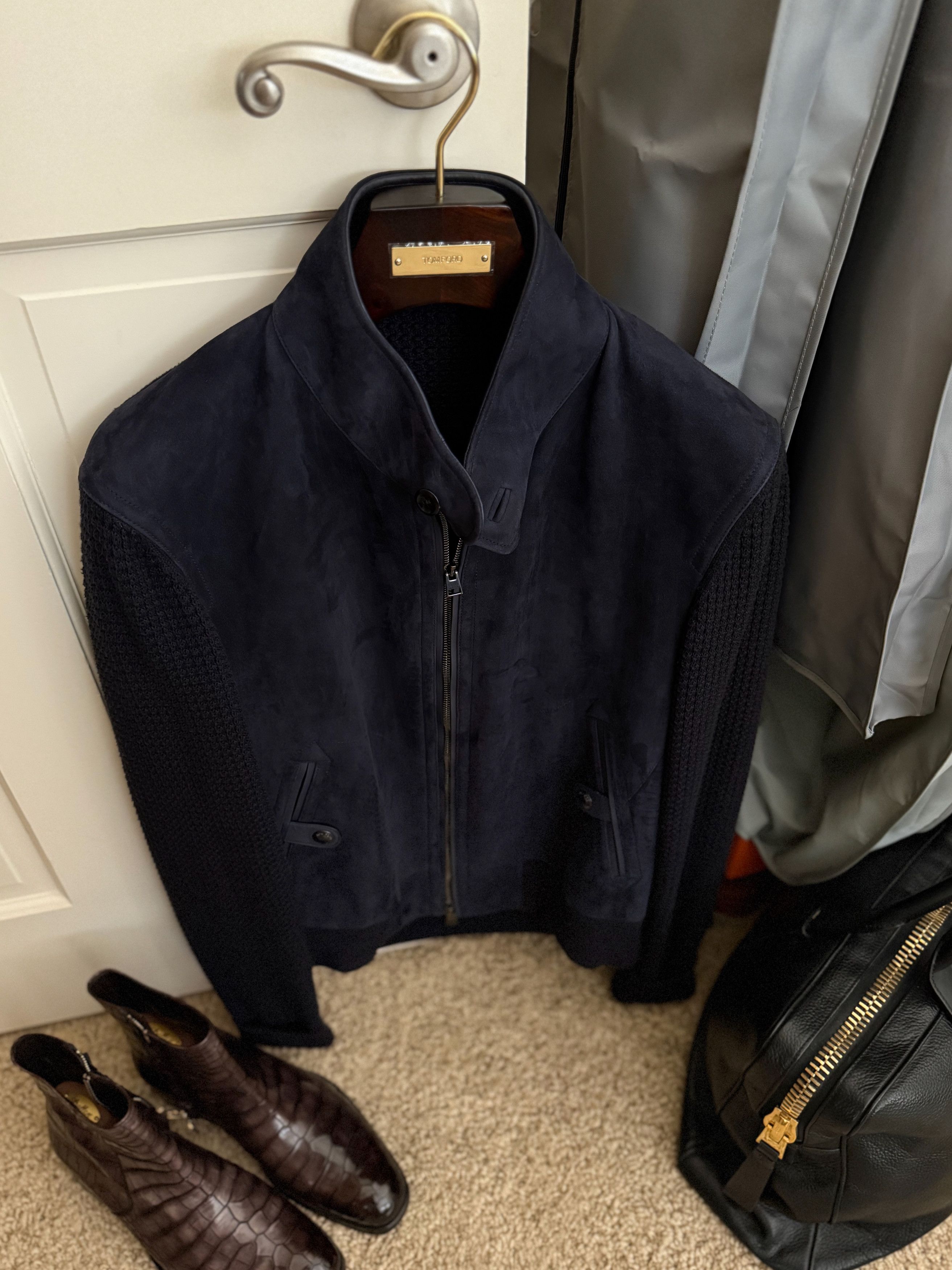 Tom Ford Ultimate TOM FORD $6,300 w/tax Suede Complex Waffle Knit Size US M / EU 48-50 / 2 - 10 Thumbnail