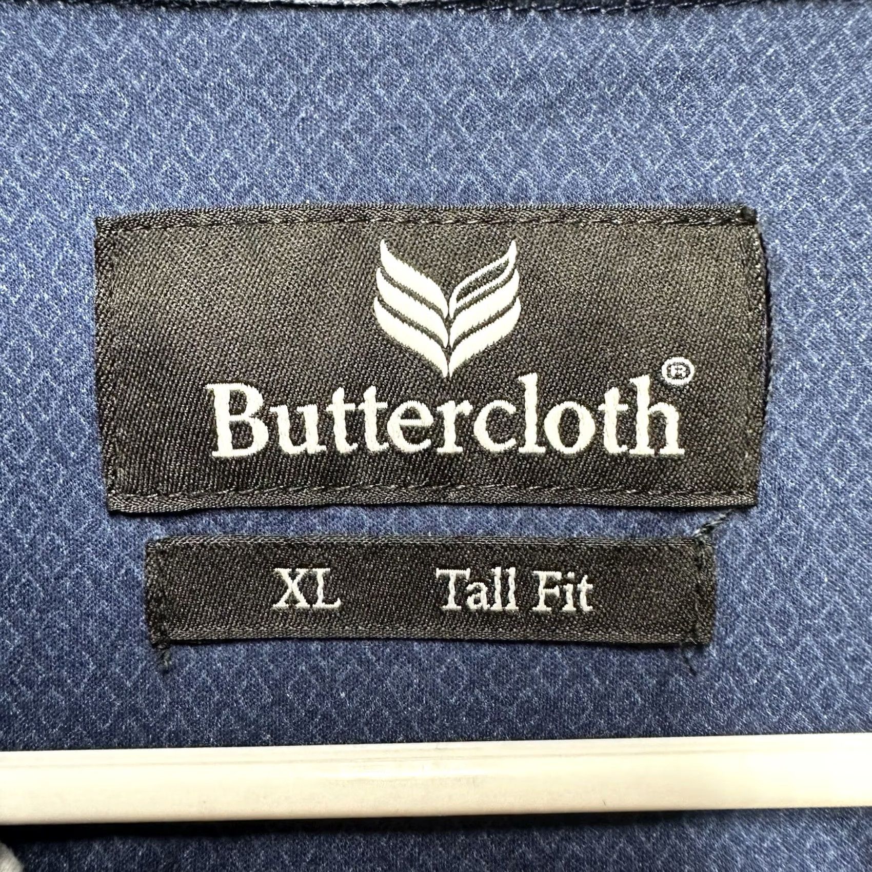 Vintage ButterCloth Shirt Mens XLT Blue Diamond Geometric Long Sleeve Polo Stretch Golf Size US XL / EU 56 / 4 - 4 Thumbnail