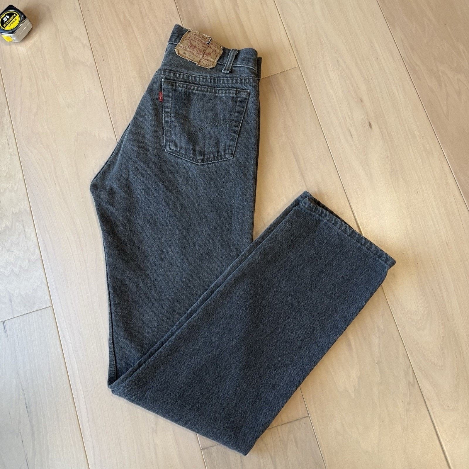 Levi's × Vintage Vintage Levis 501 Jeans 29 Black 80s Made in USA Workwear Size US 29 - 10 Thumbnail