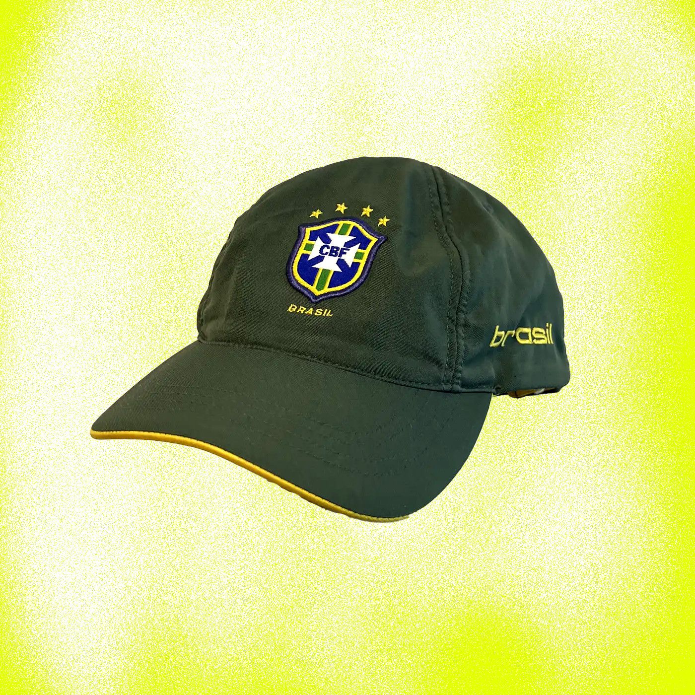 Vintage Nike 2002 World Cup Brazil Cap Hat Y2K