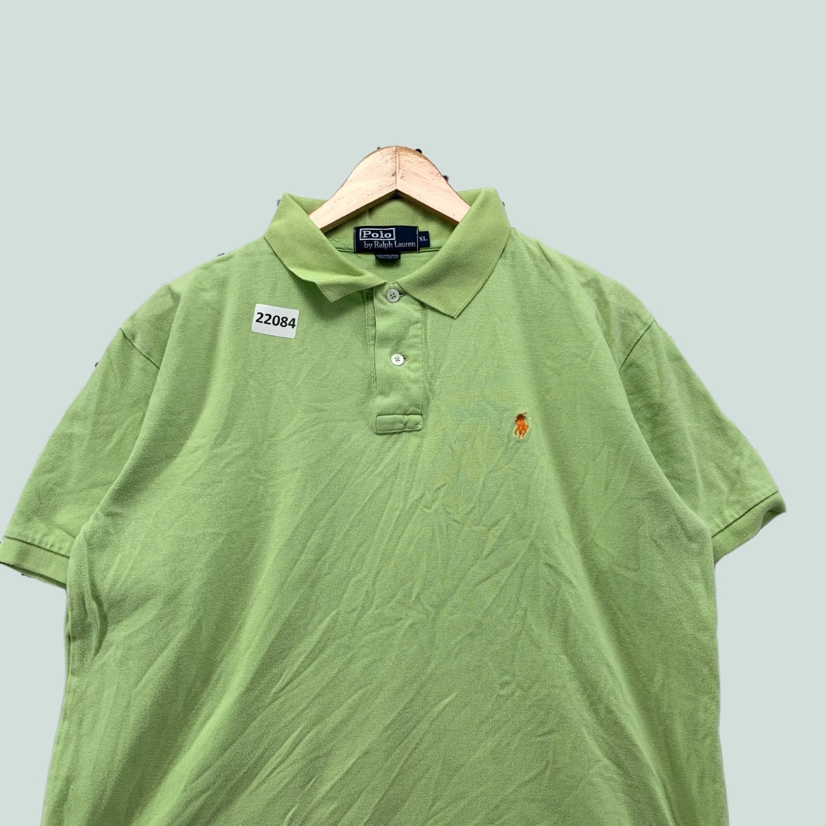 Polo Ralph Lauren Polo Ralph Lauren Polo Shirt Green Orange Pony Fits Mens Large Collared Size US L / EU 52-54 / 3 - 1 Thumbnail