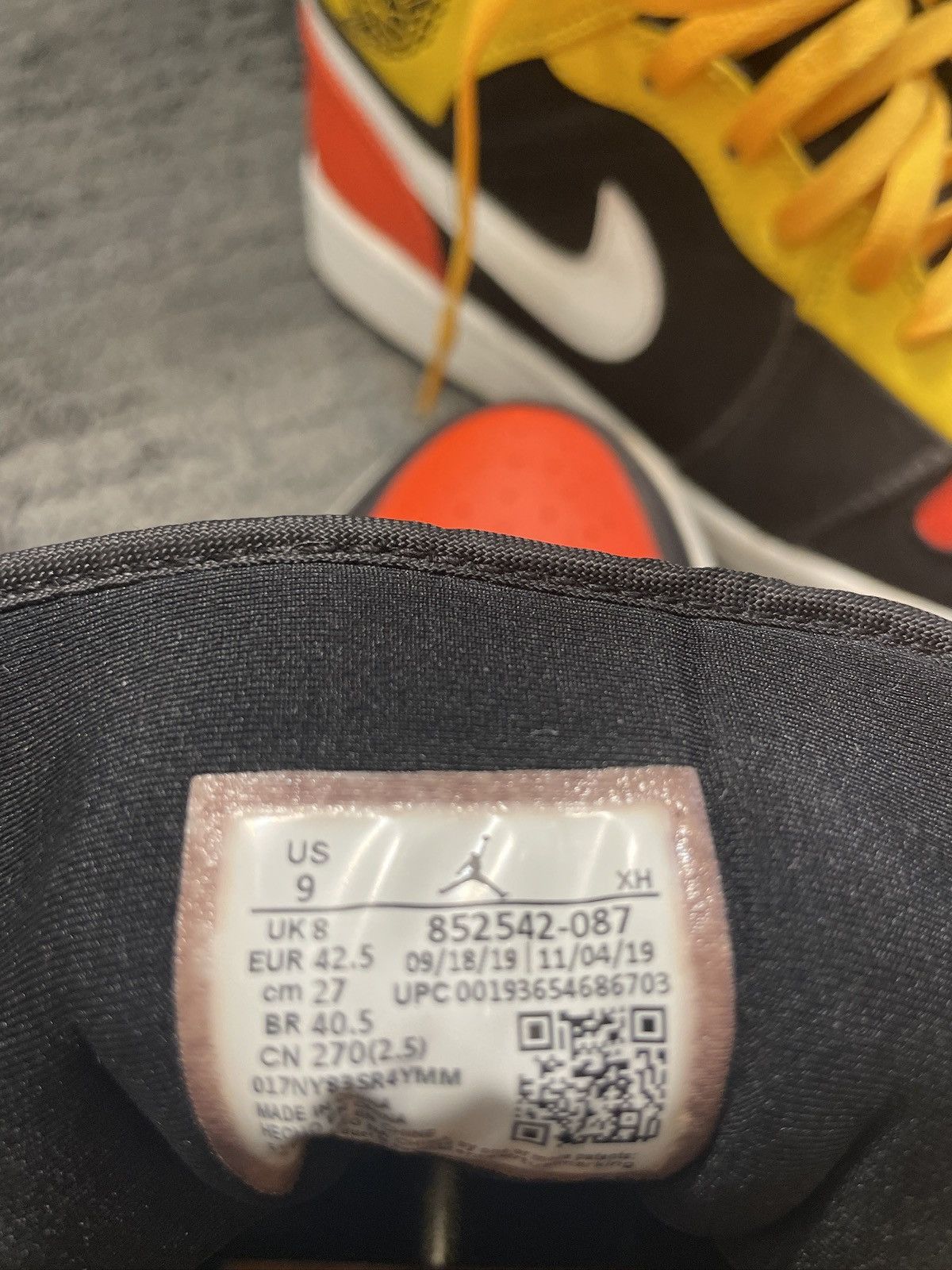 Nike Air jordon 1 mid se amarillo Size US 9 / EU 42 - 6 Thumbnail