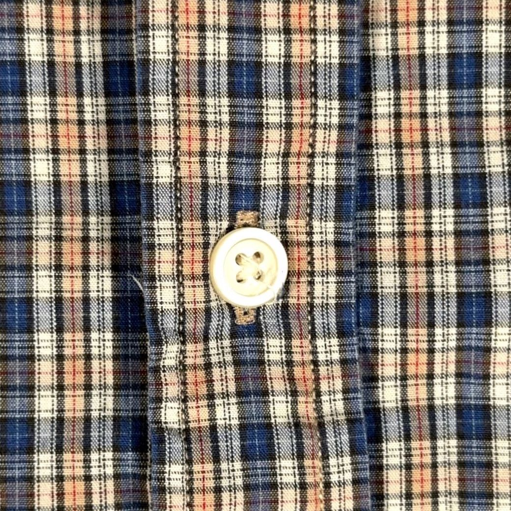 Gap VINTAGE Gap Shirt Adult XL Blue Orange Plaid Button-Down 90s Preppy Mens Size US XL / EU 56 / 4 - 5 Thumbnail