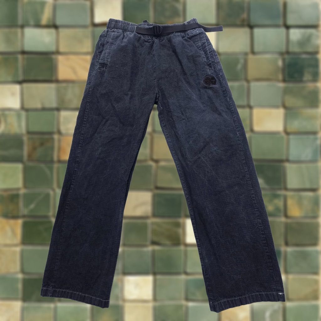 Vintage Krooked Pants Belted Elastic Waist Mens Small Chino Straight Black Cotton Mid Rise Regular 26in Inseam USA Logo Size US 29 - 1 Thumbnail