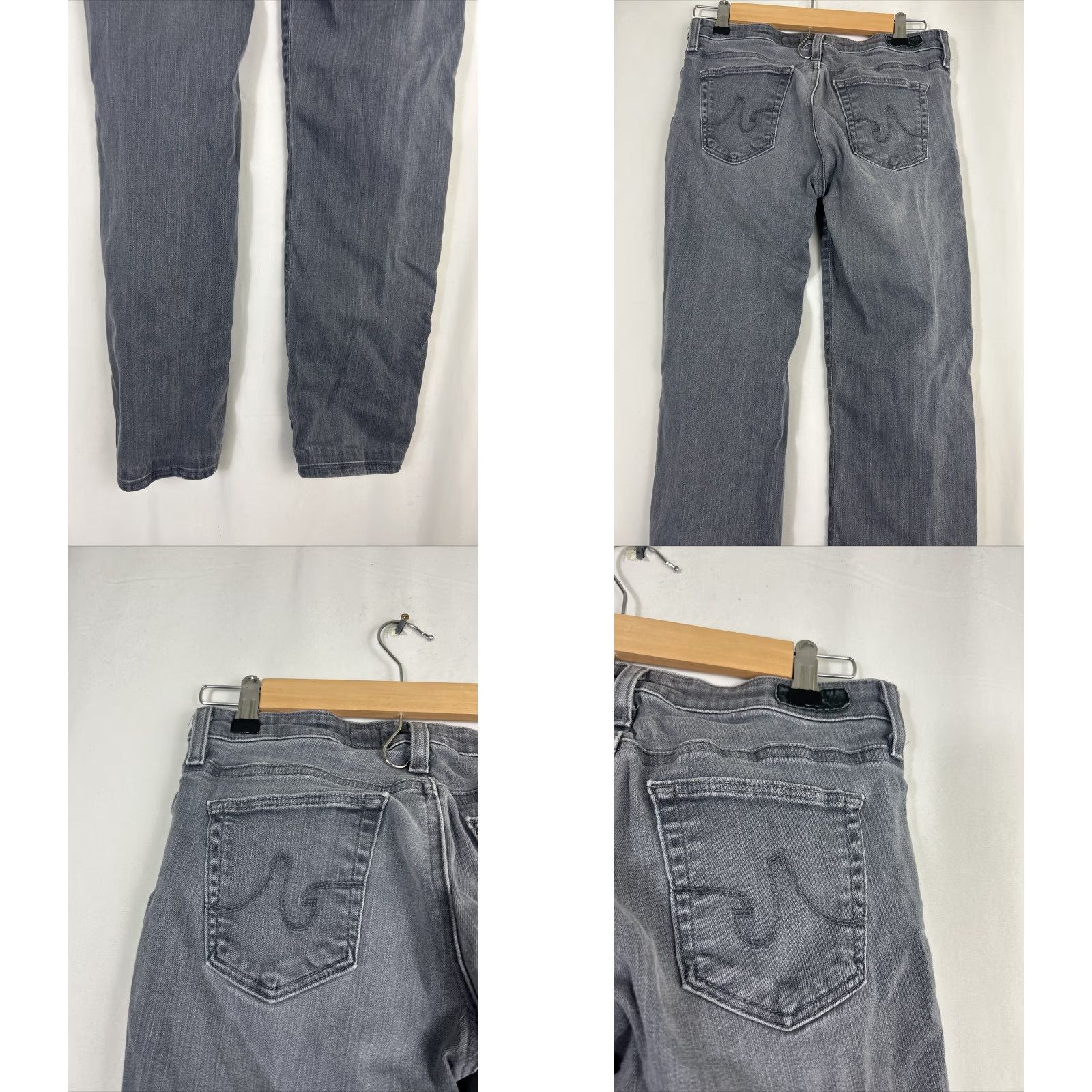 Vintage AG Adriano Goldschmied The Stevie Slim Straight Jeans 28x29 Gray Mens Jeans Size US 28 / EU 44 - 8 Thumbnail