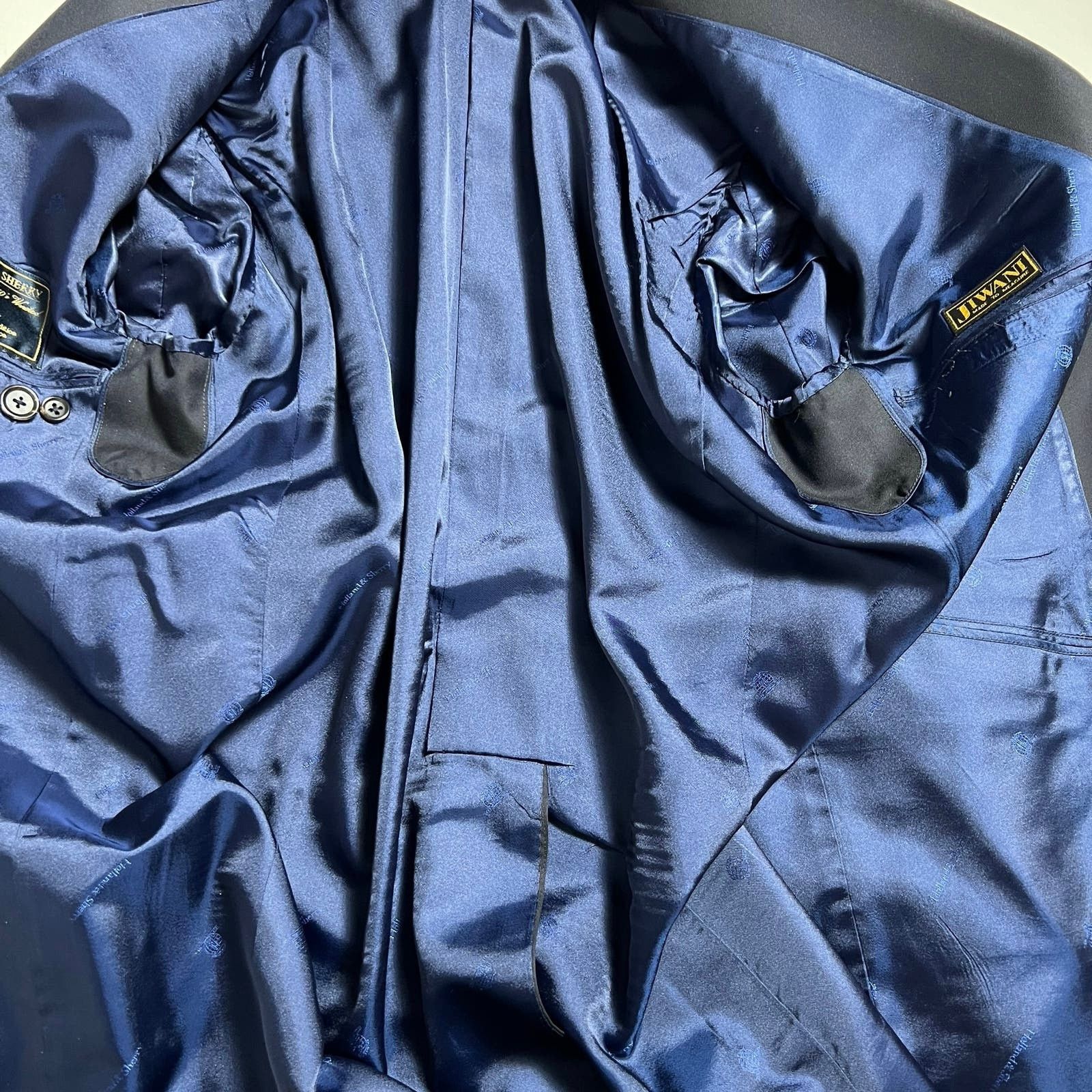 Holland & Sherry Holland Sherry Men Wool Cashmere Blue Blazer Jacket Size 41 Size US M / EU 48-50 / 2 - 7 Thumbnail